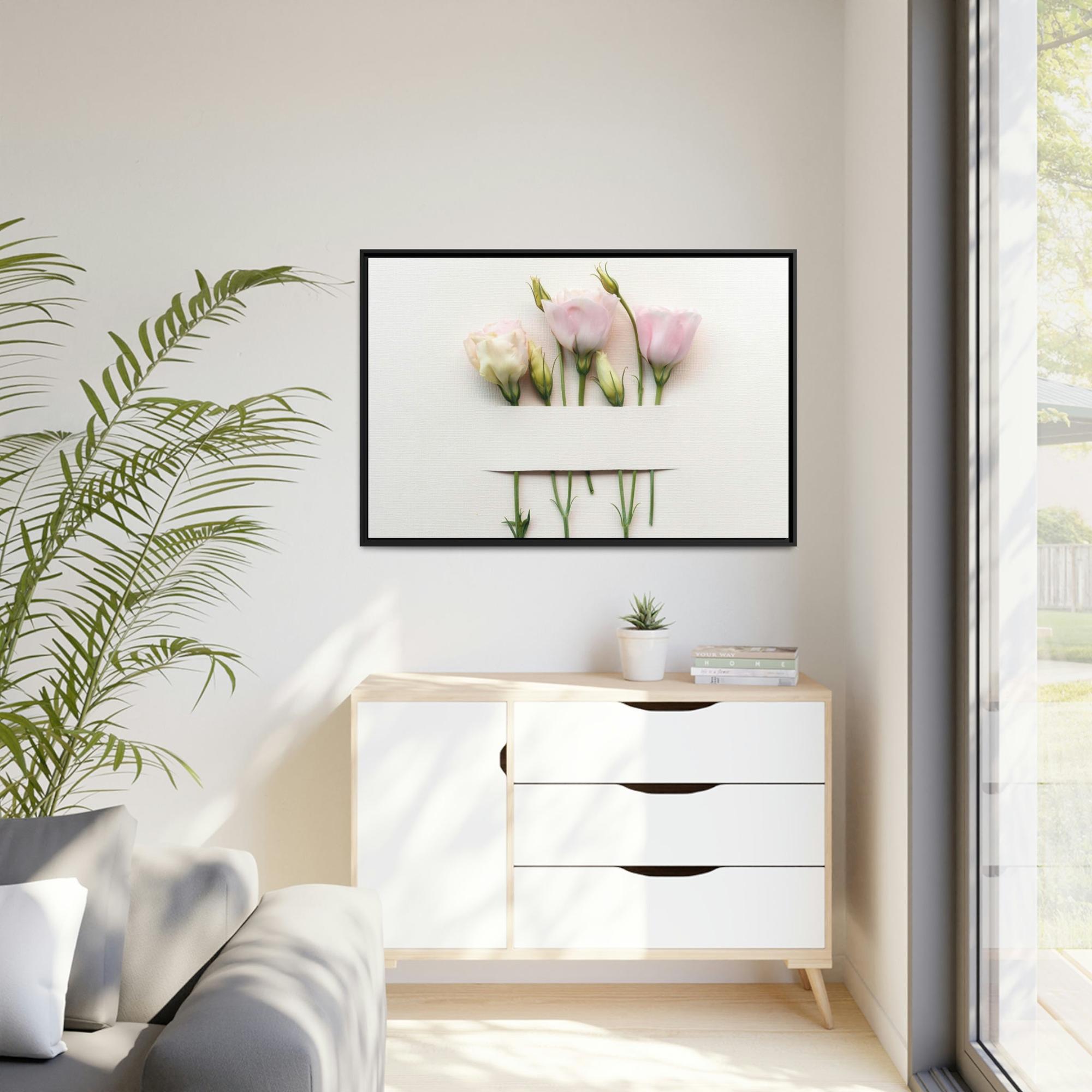 Flowers Floral Elegance: Poster Print on Canvas for Refined Wall Decor