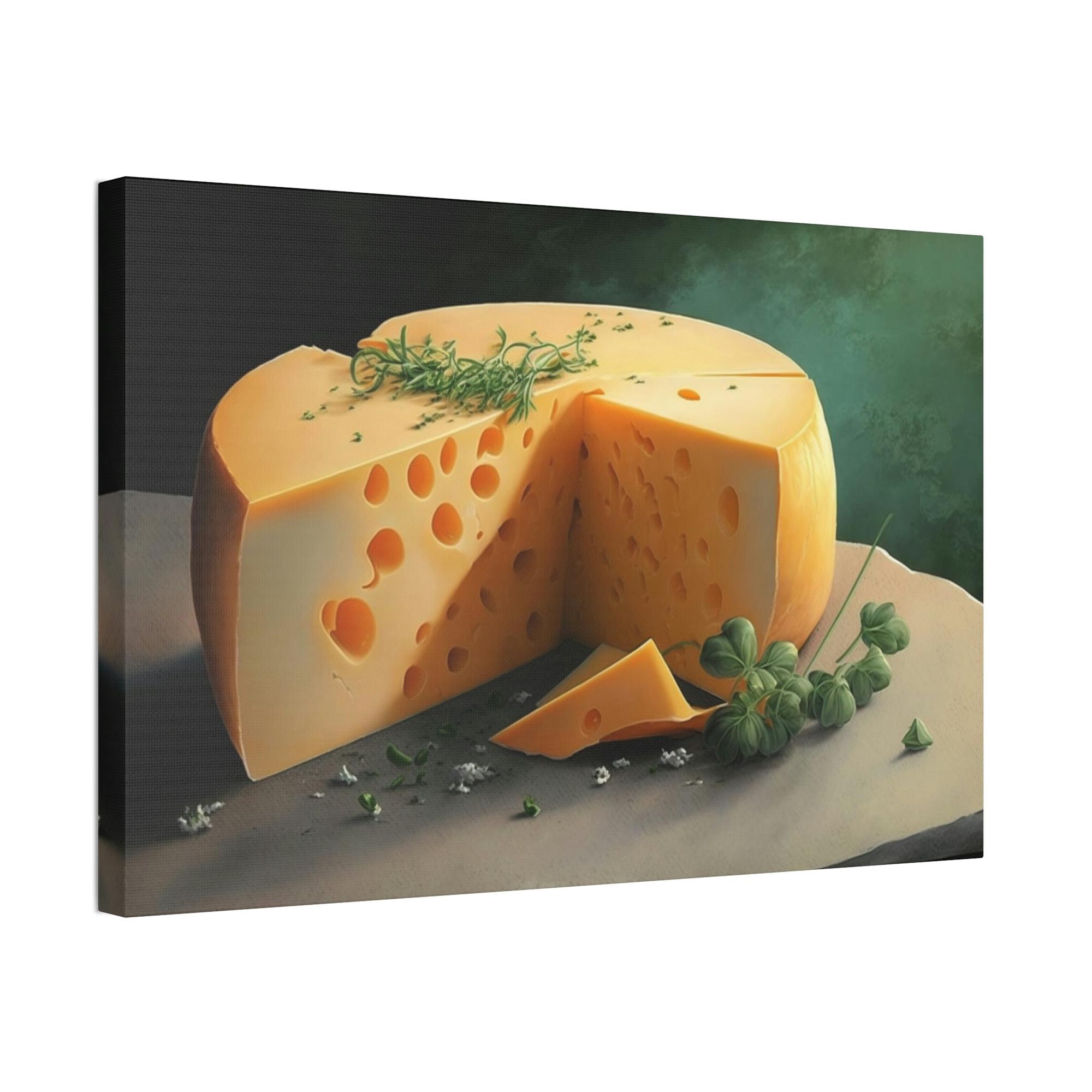 Cheese Artisanal Cheese: High-Quality Canvas Prints of Handcrafted Cheeses