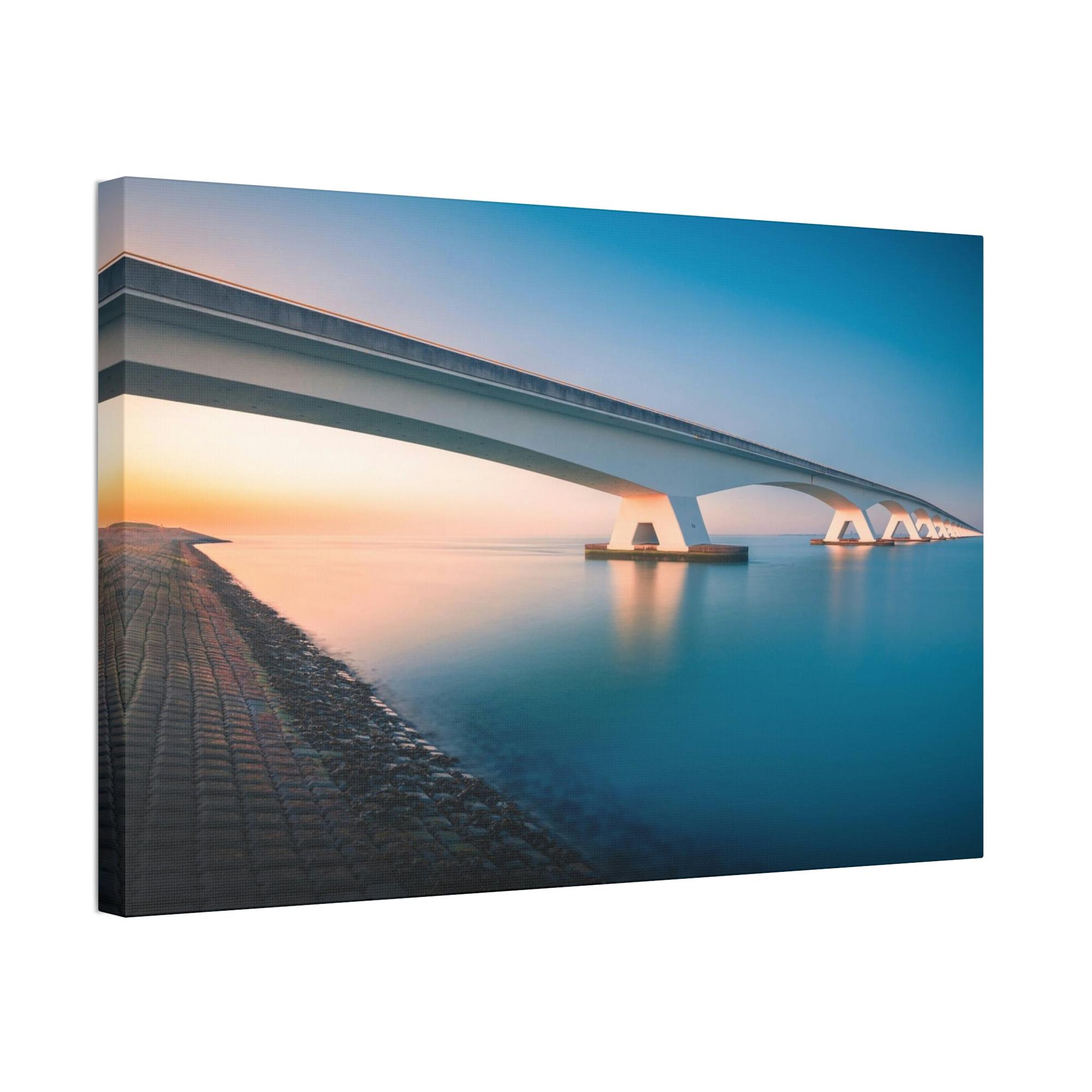 Bridge Golden Hour on the Bridge: Wall Art and Print on Canvas