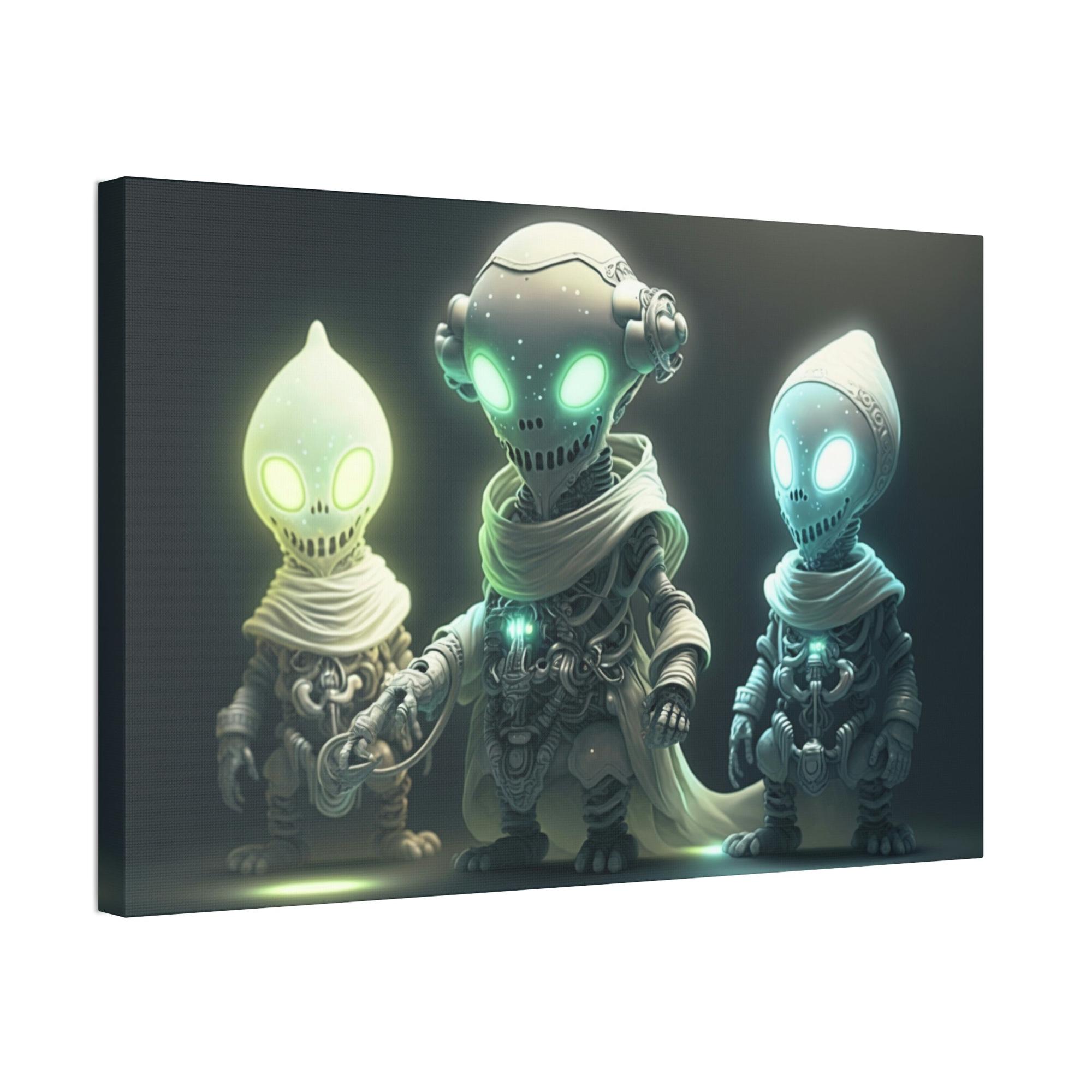 Aliens A Glimpse of the Unknown: Alien-Inspired Print on Natural Canvas & Poster