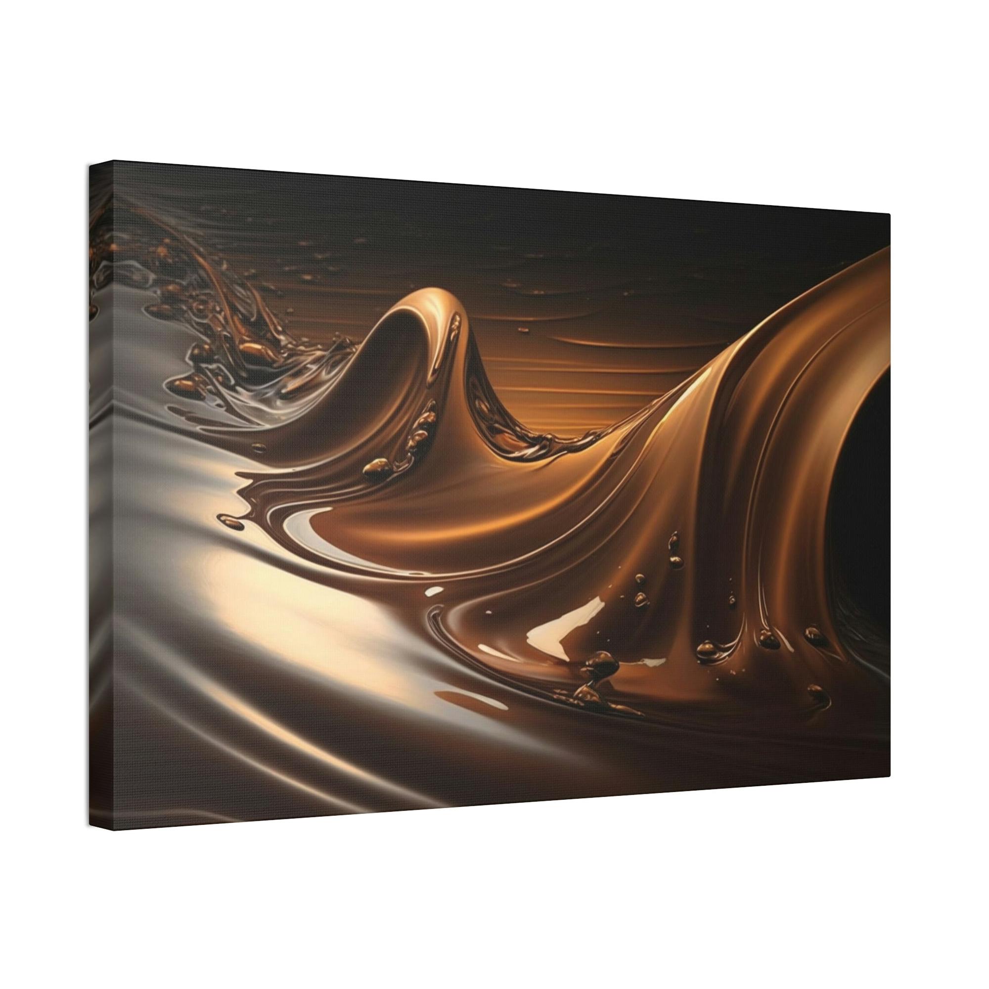 Brown Chocolate Delight: Delicious Brown Canvas Print to Hang in Your Kitchen