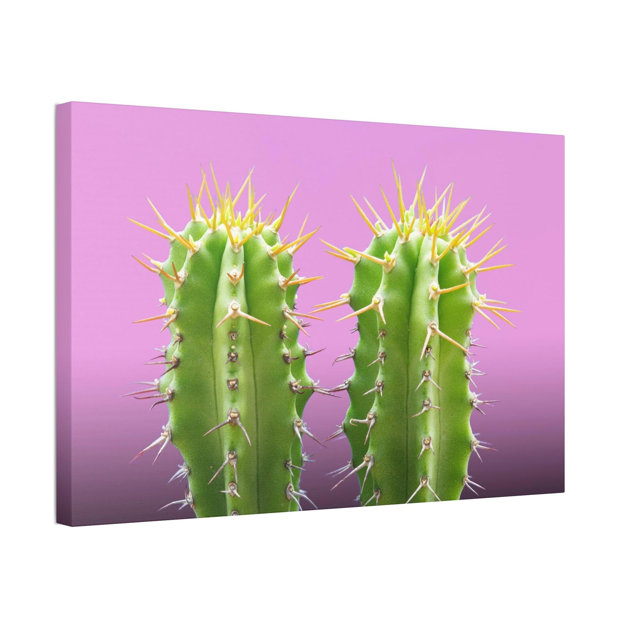 Cactus Spiky Splendor: Cactus Print on Canvas for a Modern Twist