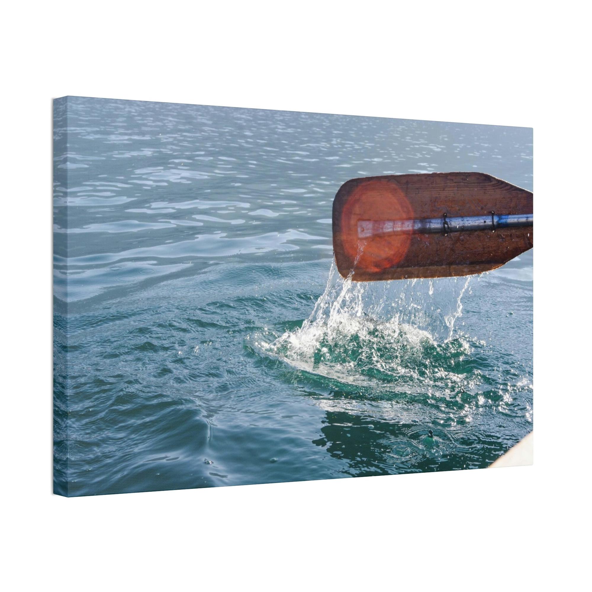 Boating Sailing the Seas: Natural Canvas and Framed Poster with Boating Art