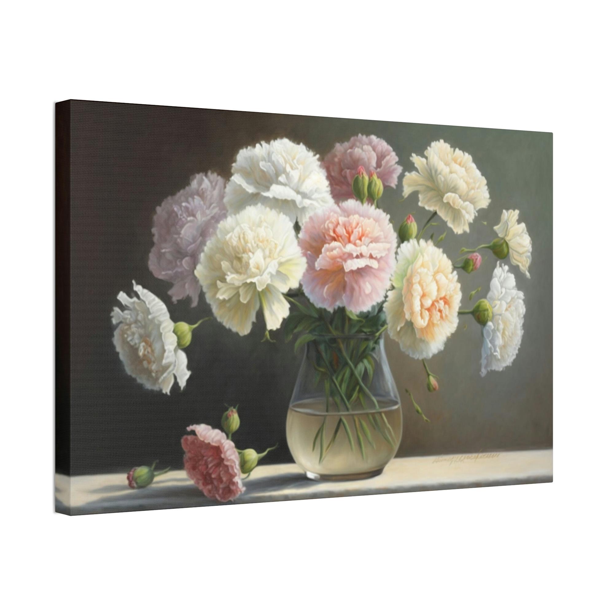 Carnations Garden Treasures: Carnations Print on Canvas and Art Prints for Your Home