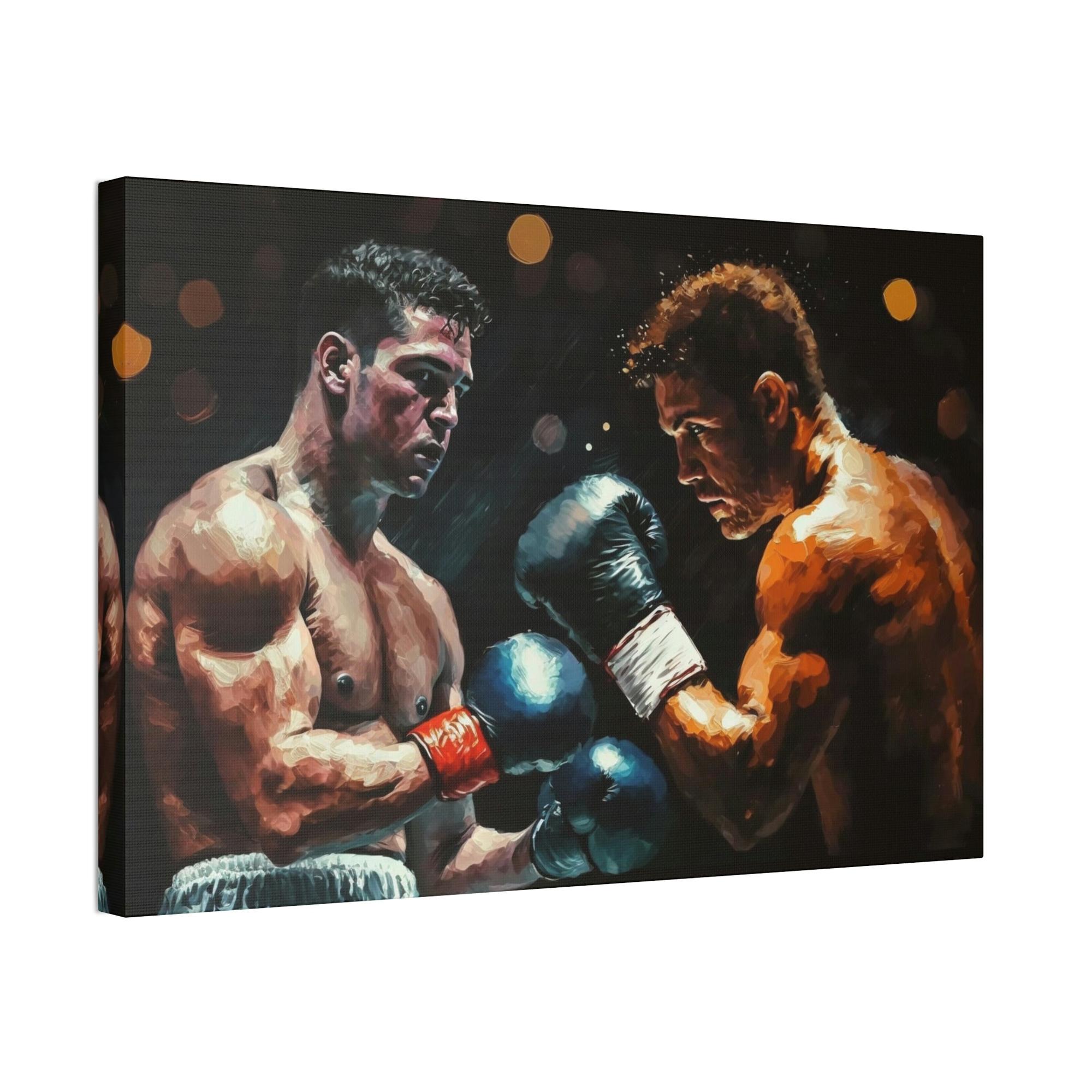Boxing Boxing Power: Framed Canvas and Print with Powerful Boxing Art