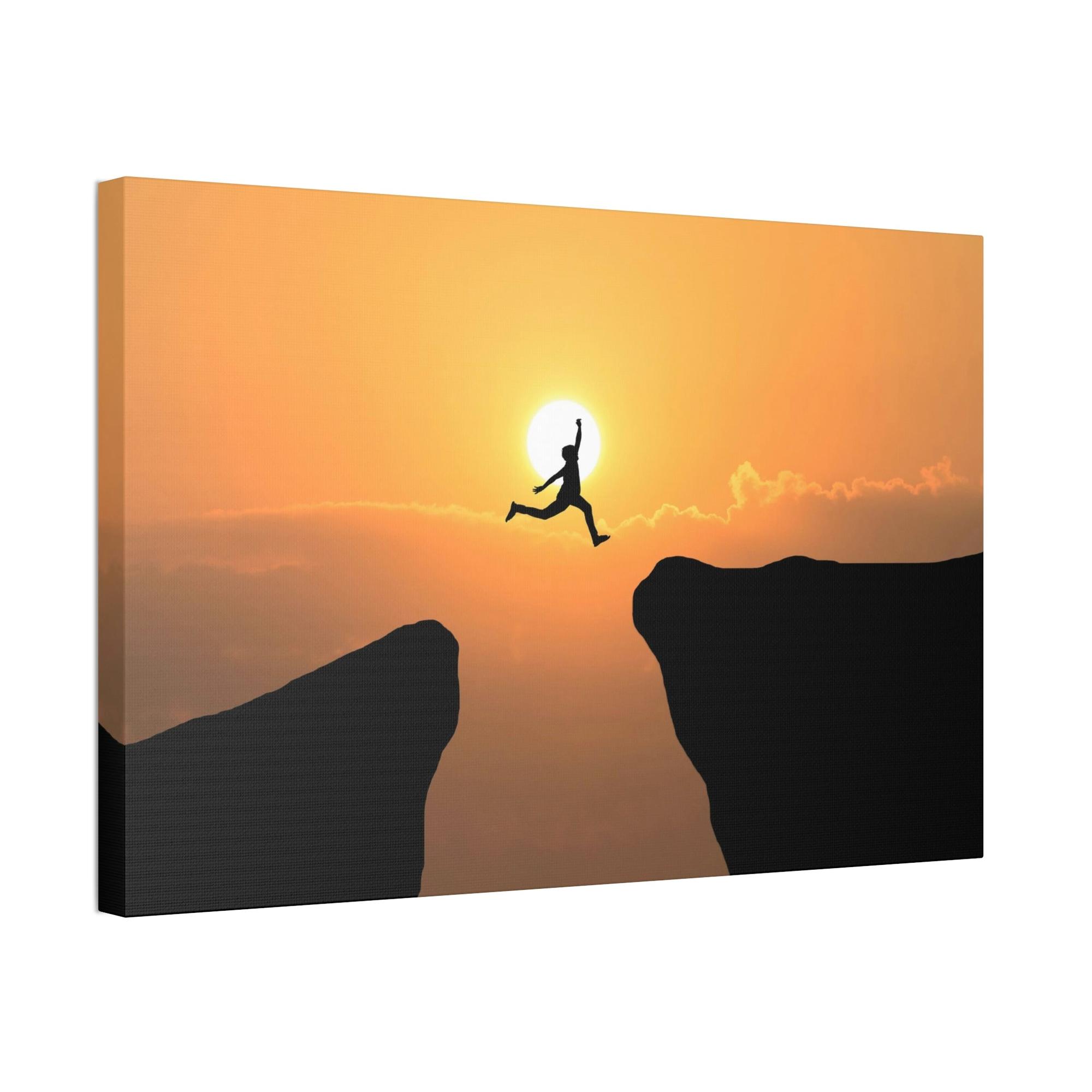 Cliffs The Cliff's Edge: Dramatic Canvas Print for Statement Decor