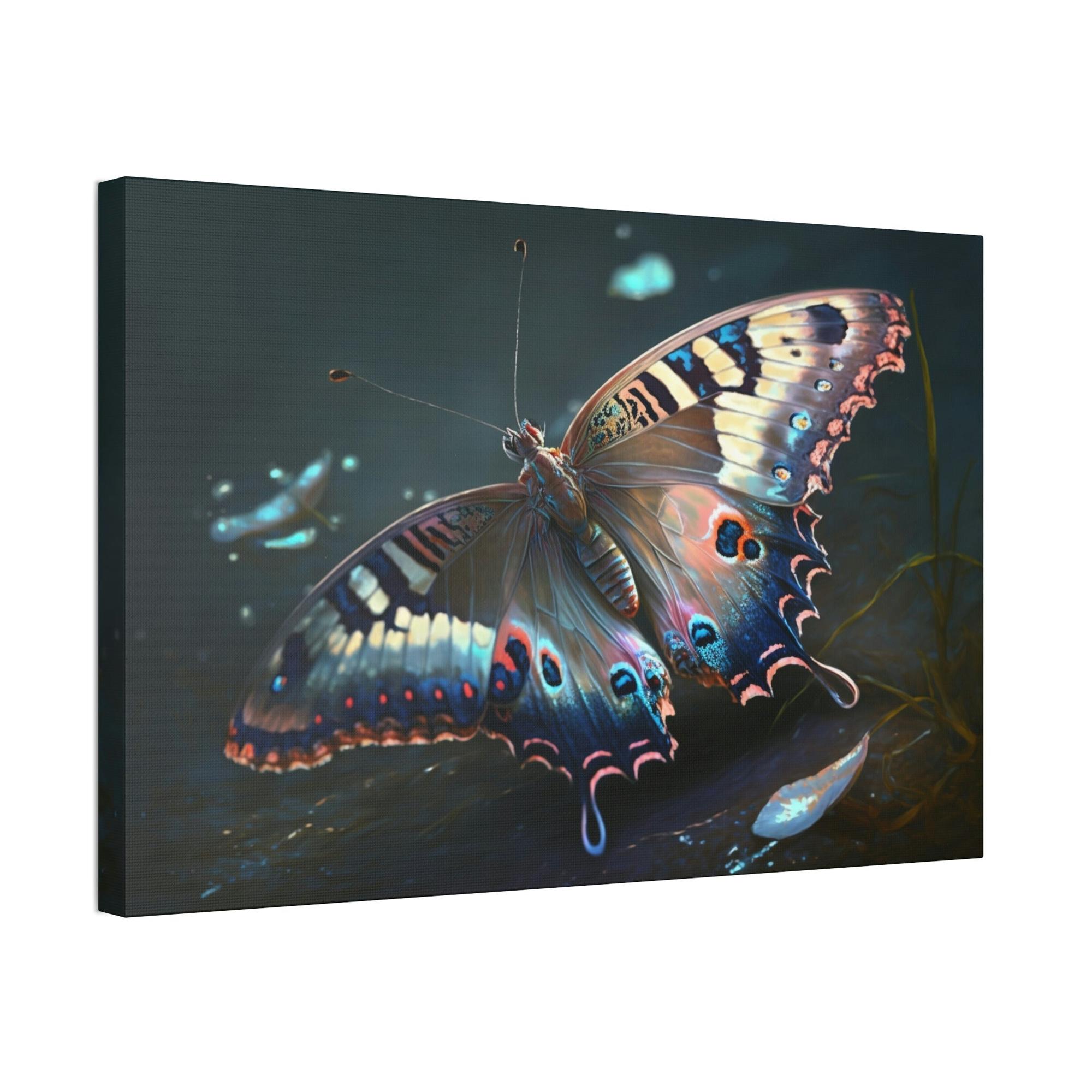 Butterflys The Lone Butterfly: Natural Canvas & Poster Print of Delicate Wings