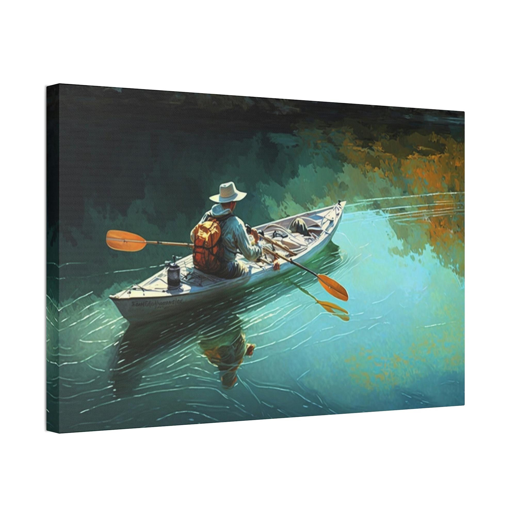 Boating Boating Adventure: Framed Canvas and Print with Scenic Boating Art