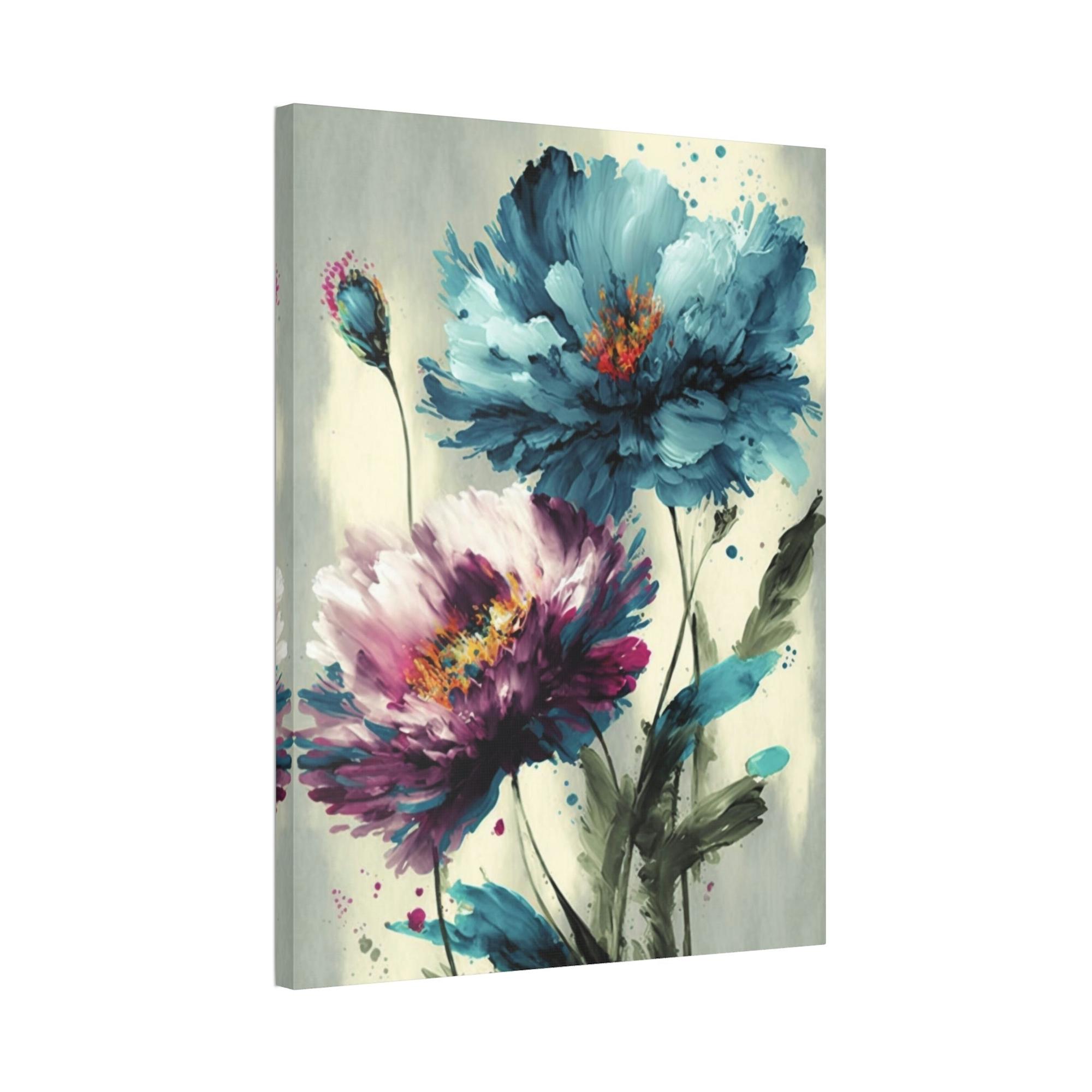 Abstract Flower Framed Canvas & Poster Print of Abstract Bouquets: A Symphony of Colors
