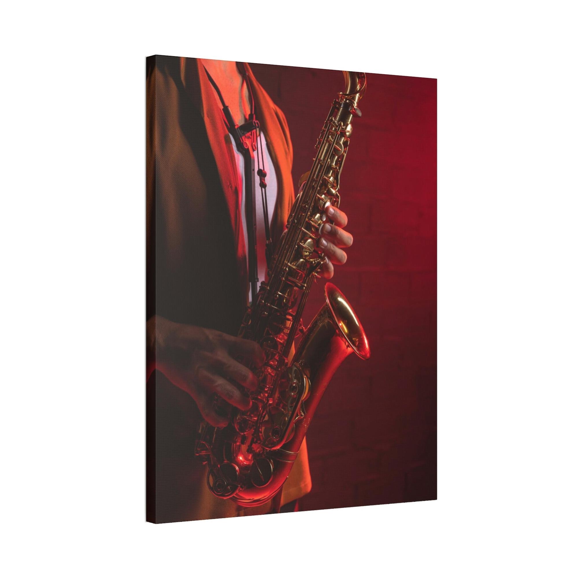 Blues Blues Night: Poster and Print on Canvas with Mood-Setting Music Art