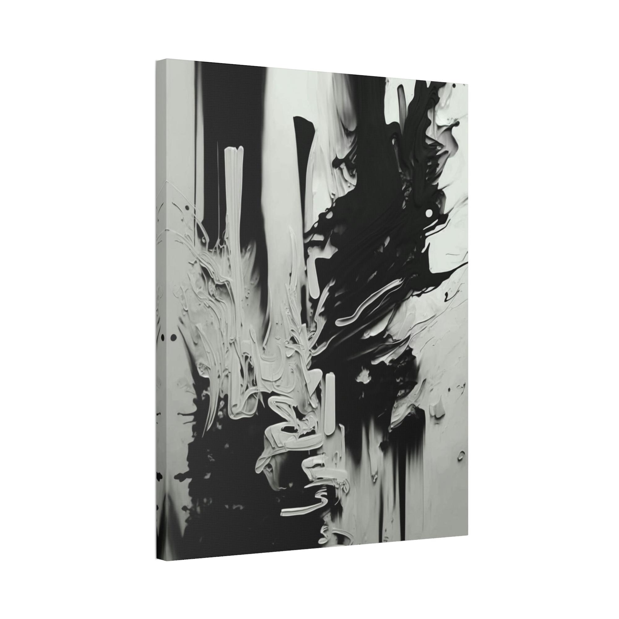 Black&White Abstract Art The Shadow's Dance: A Natural Canvas & Poster Painting of Abstract Shapes and Shadows