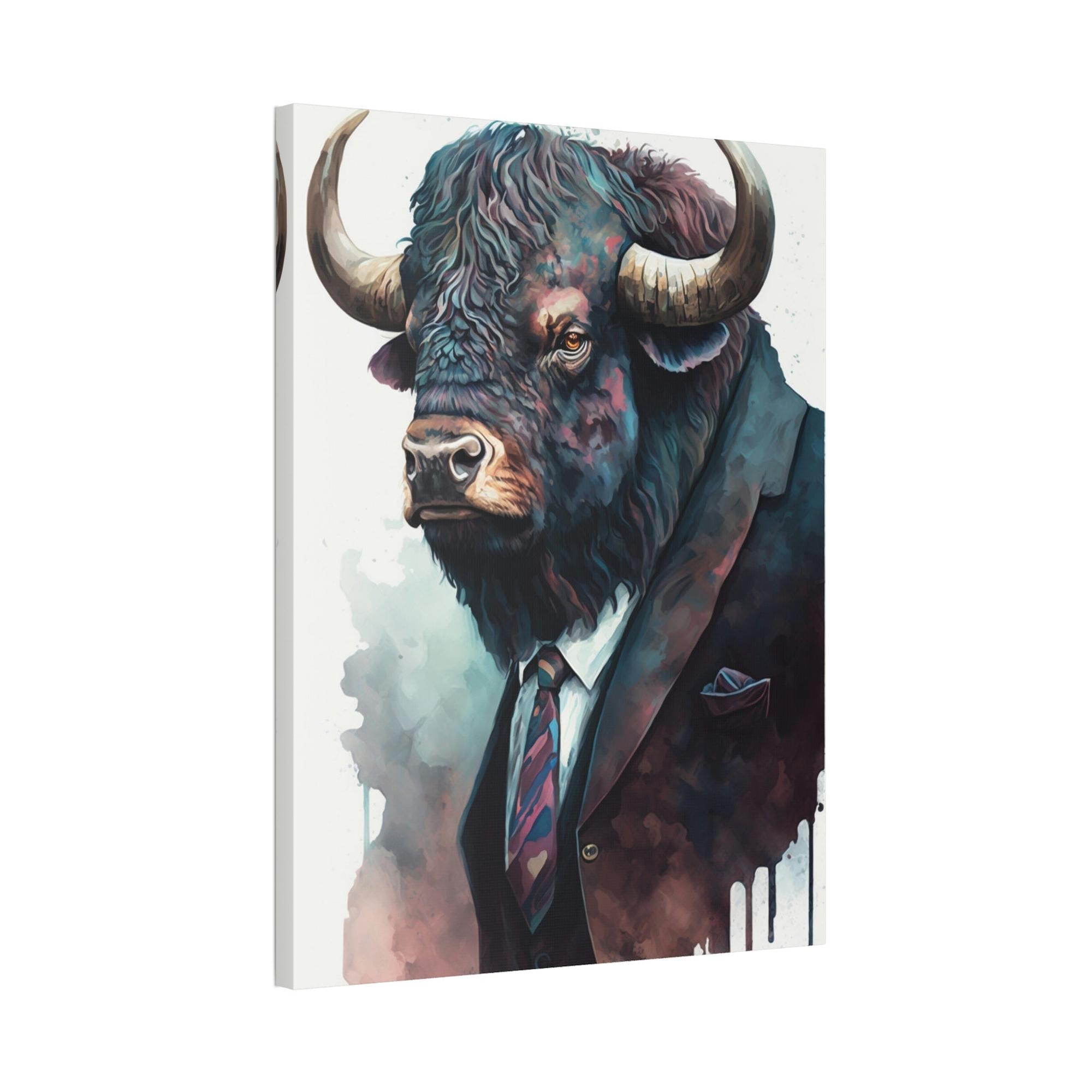 Buffalos A Quiet Moment with the Buffalo: A Captivating Canvas & Poster Print for Your Bedroom