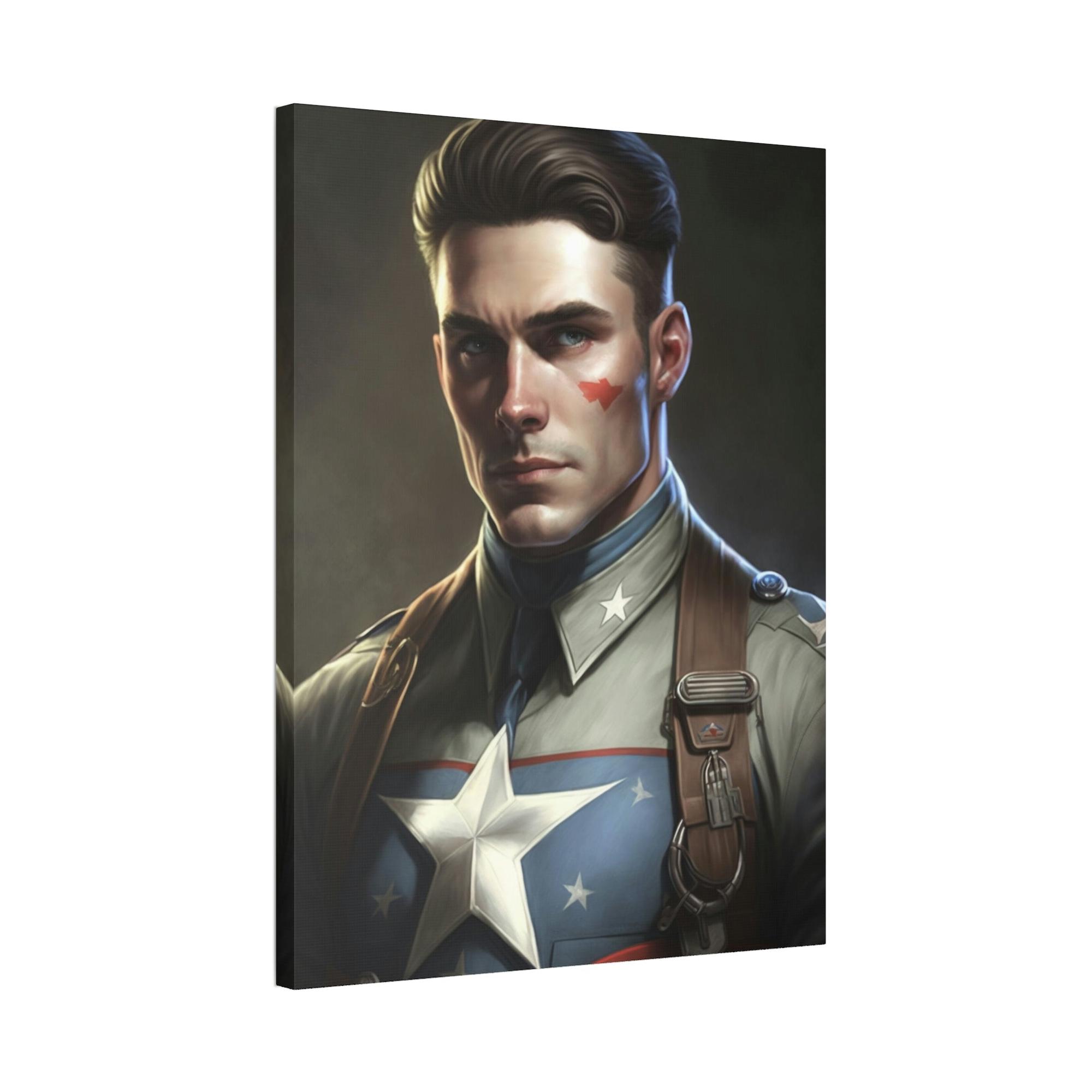 undefined Marvelous Art: Captain America Print on Canvas and Wall Art Decor