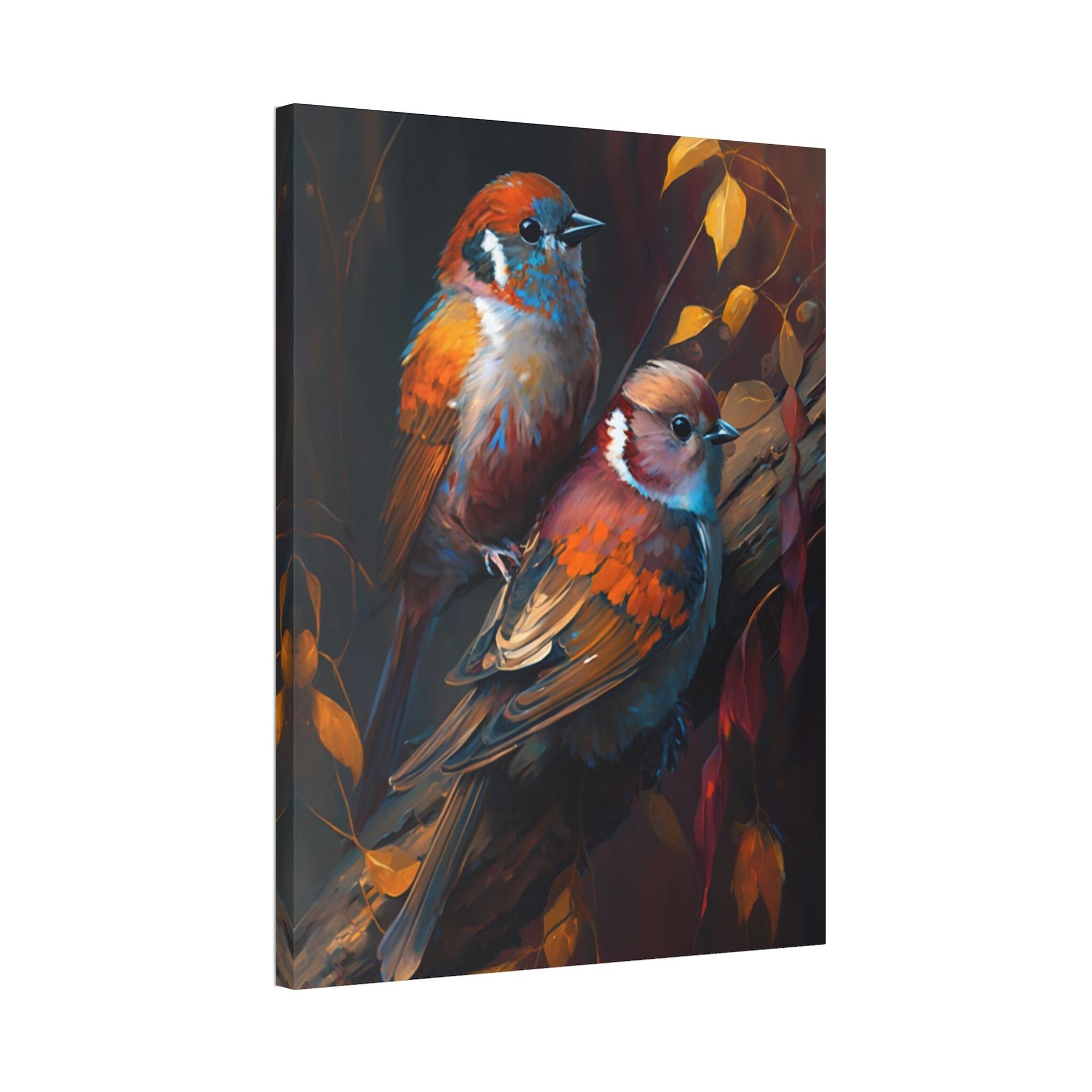 Birds The Birds' Haven: Canvas Wall Art of Birds in a Protected Habitat