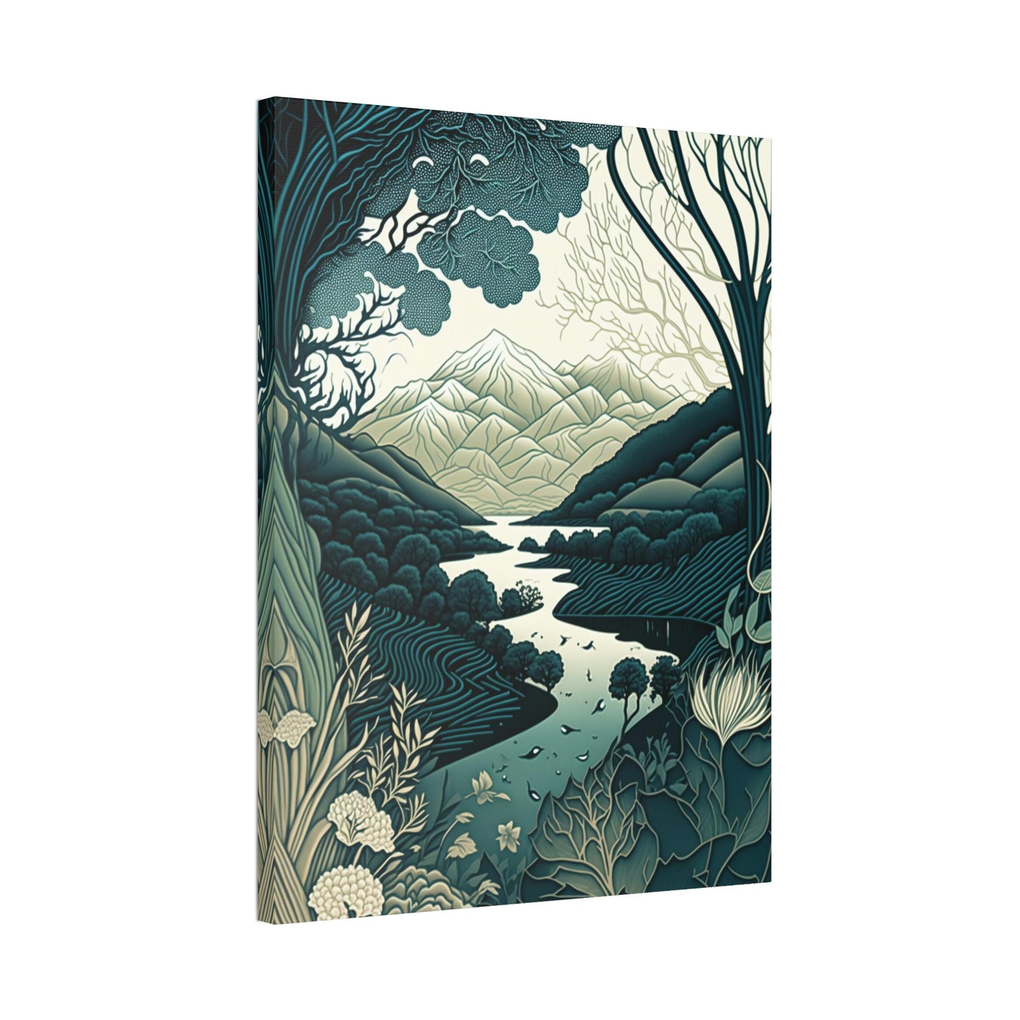 Abstract Line Art Fluid Lines: A Framed Canvas & Poster Artwork of an Abstract Flowing Design