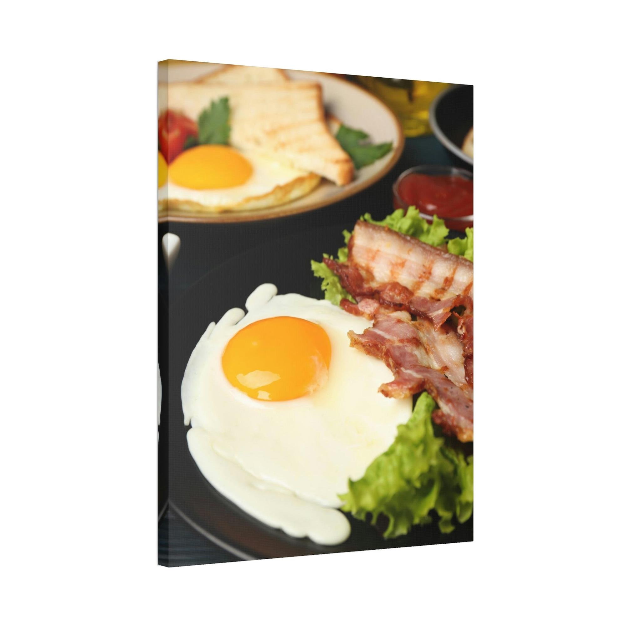 Breakfast Breakfast Bliss: Canvas Print of a Relaxing Morning Moment