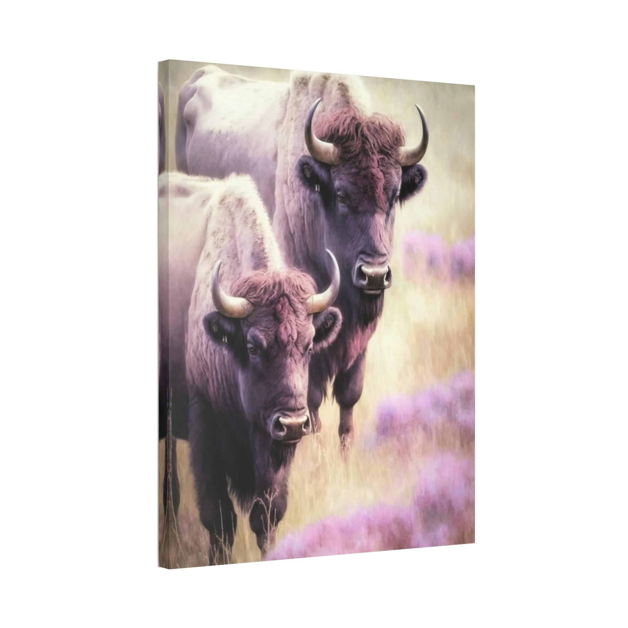 Bisons The Bison's Power: A Natural Canvas & Poster Painting of a Bisons at Its Prime