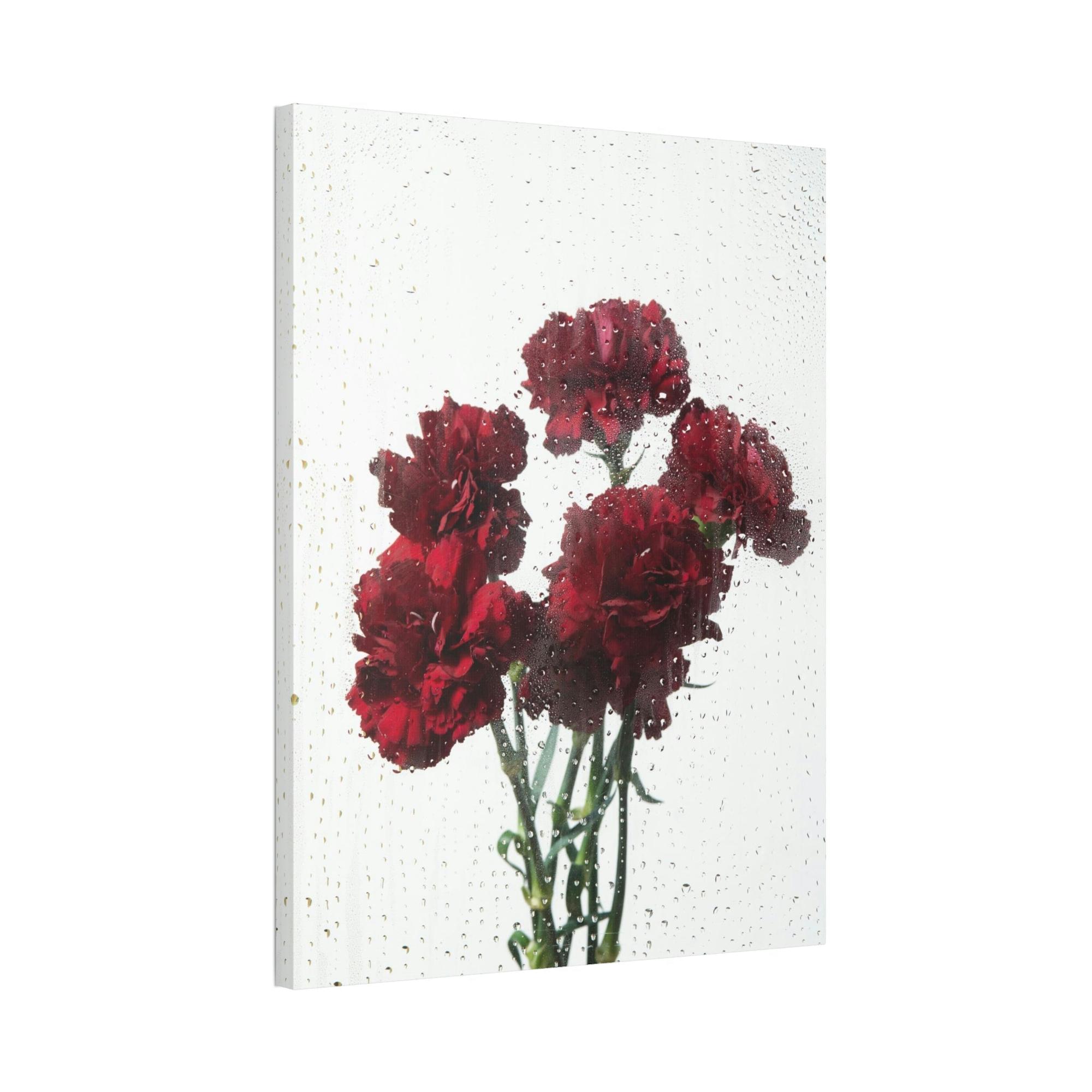 Caribbean Beach Timeless Charm: Carnations Art on Natural Canvas and Wall Art Prints for Your Home Decor