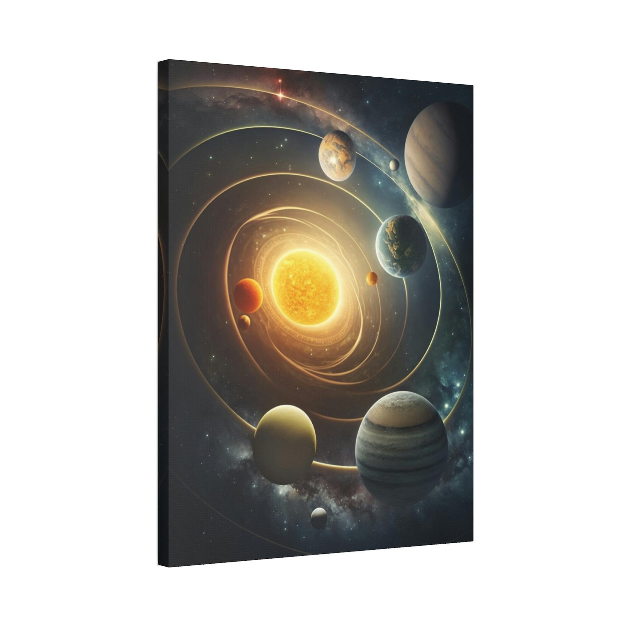 Solar System Discover the Cosmos: Framed Canvas Art of the Solar System for an Out-of-This-World Experience