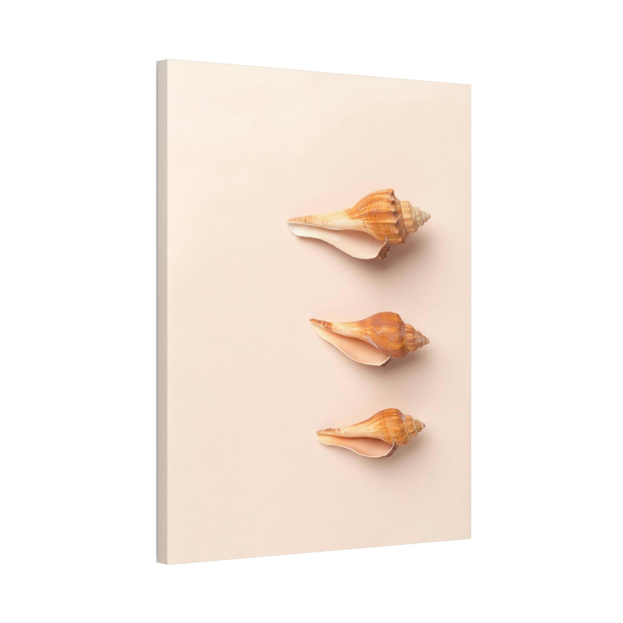 Shells Shimmering Shells: Striking Shell Art on Natural Canvas & Poster