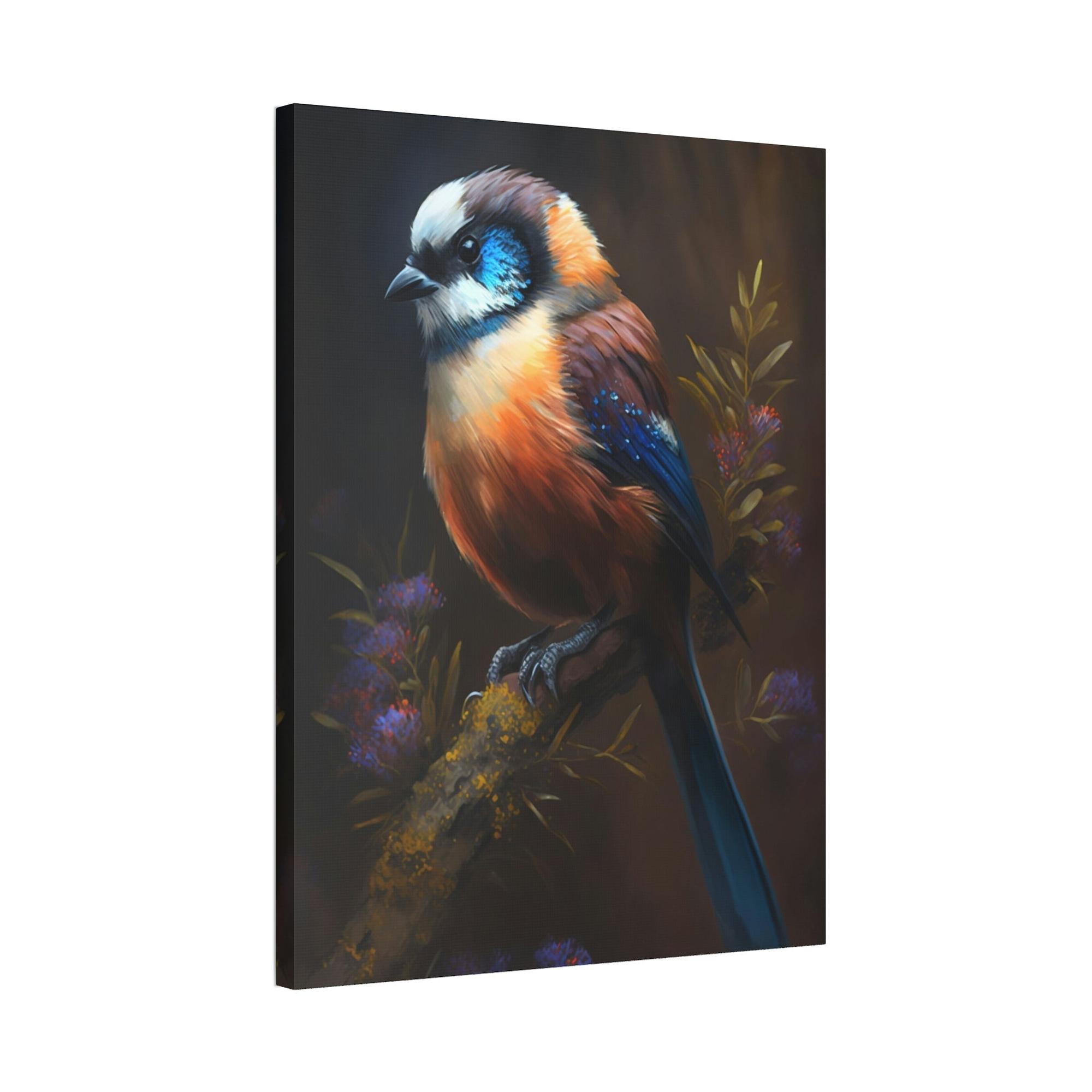 Birds The Playful Bird: Canvas & Poster Wall Art of Bird Frolicking in a Field