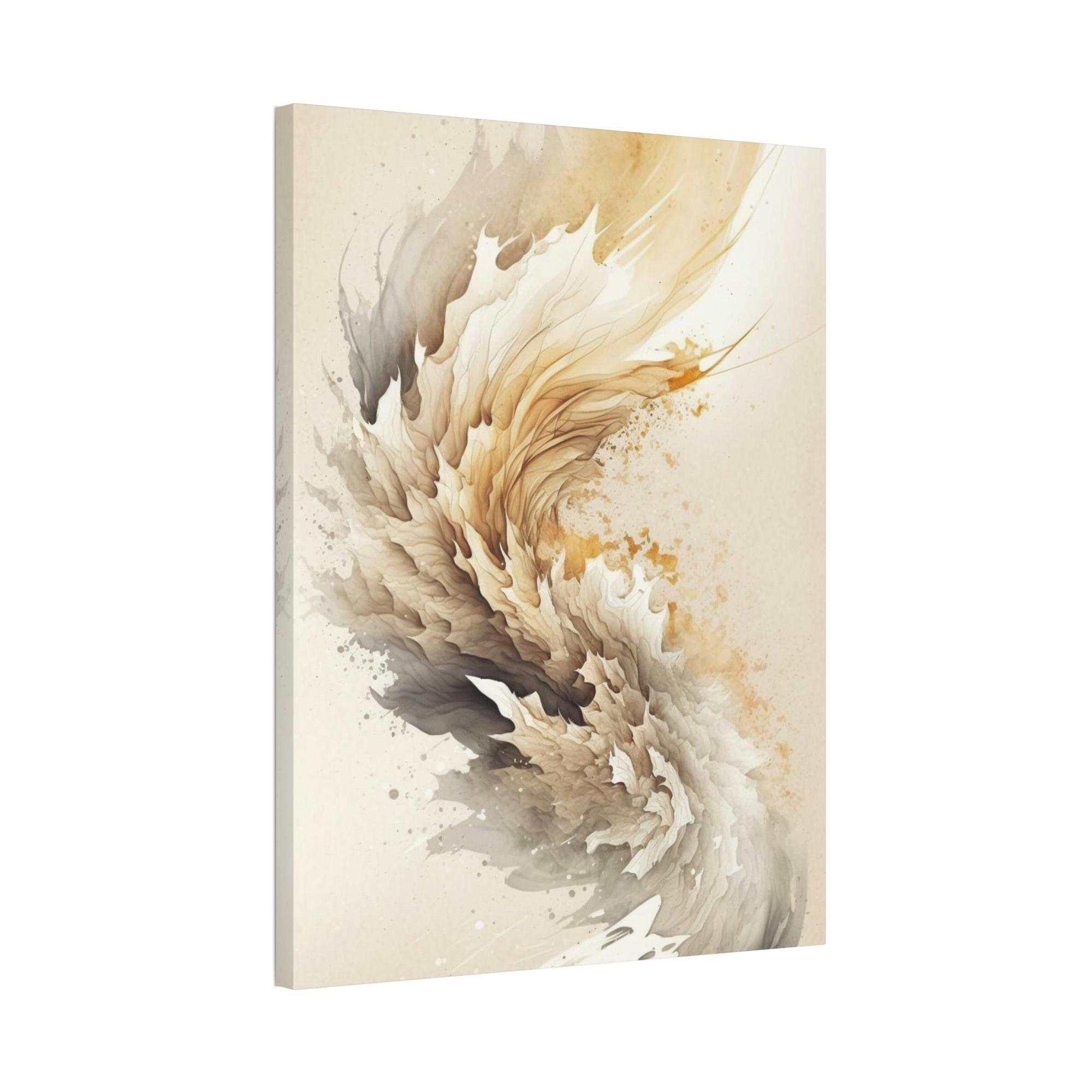 Beige Art Neutral Beauty: Framed Canvas Print Featuring a Beige Color Palette