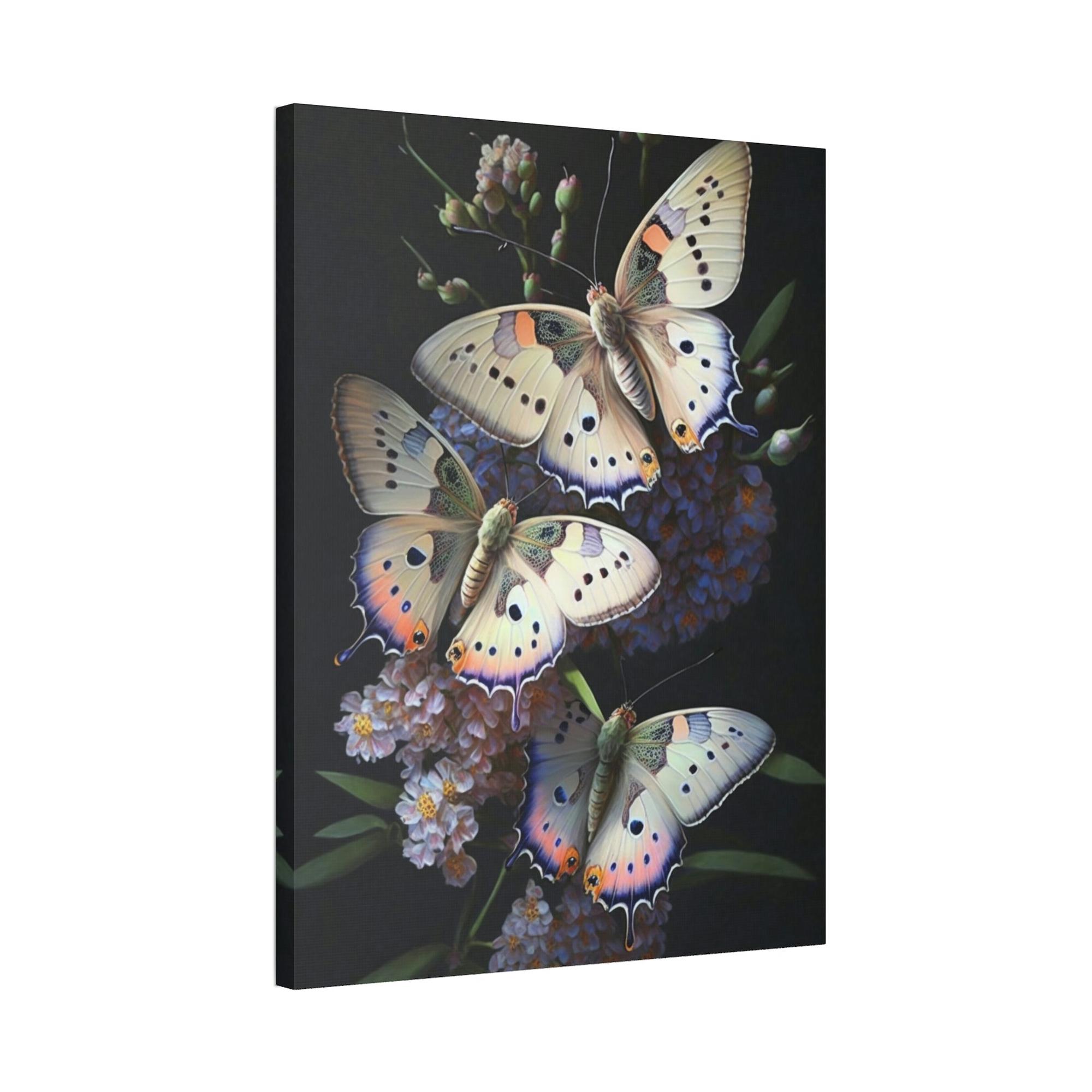 Butterflys Butterflies in Bloom: Canvas & Poster Print of Insects Pollinating Flowers