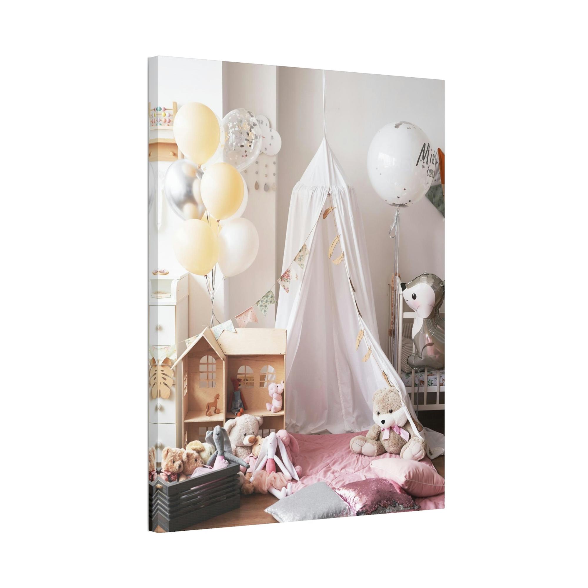 Girls Room Princess Dreams: Elegant Framed Canvas for Girls Room Wall Decor