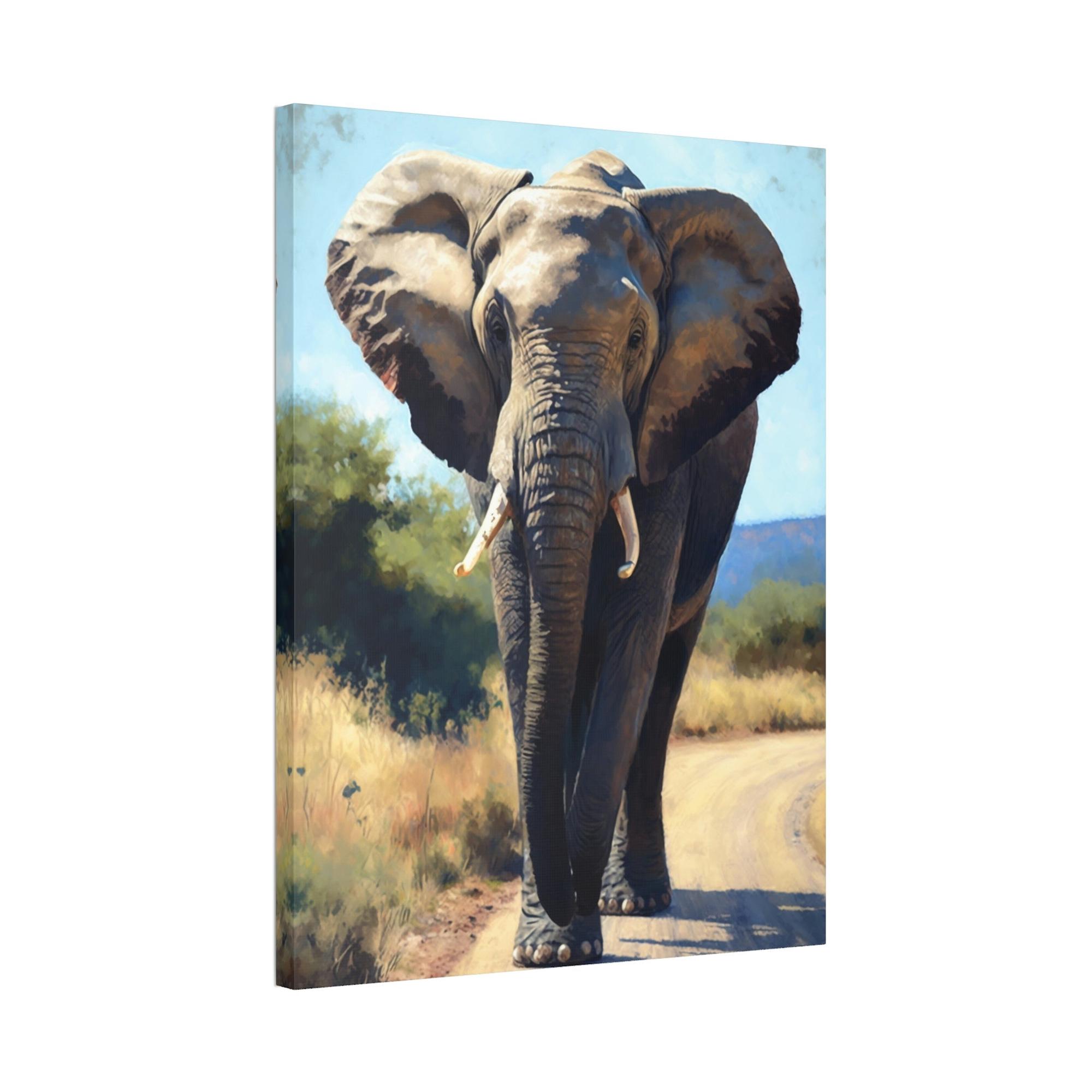 Elephants Elephant in the Wild: Breathtaking Framed Canvas for Nature Lovers