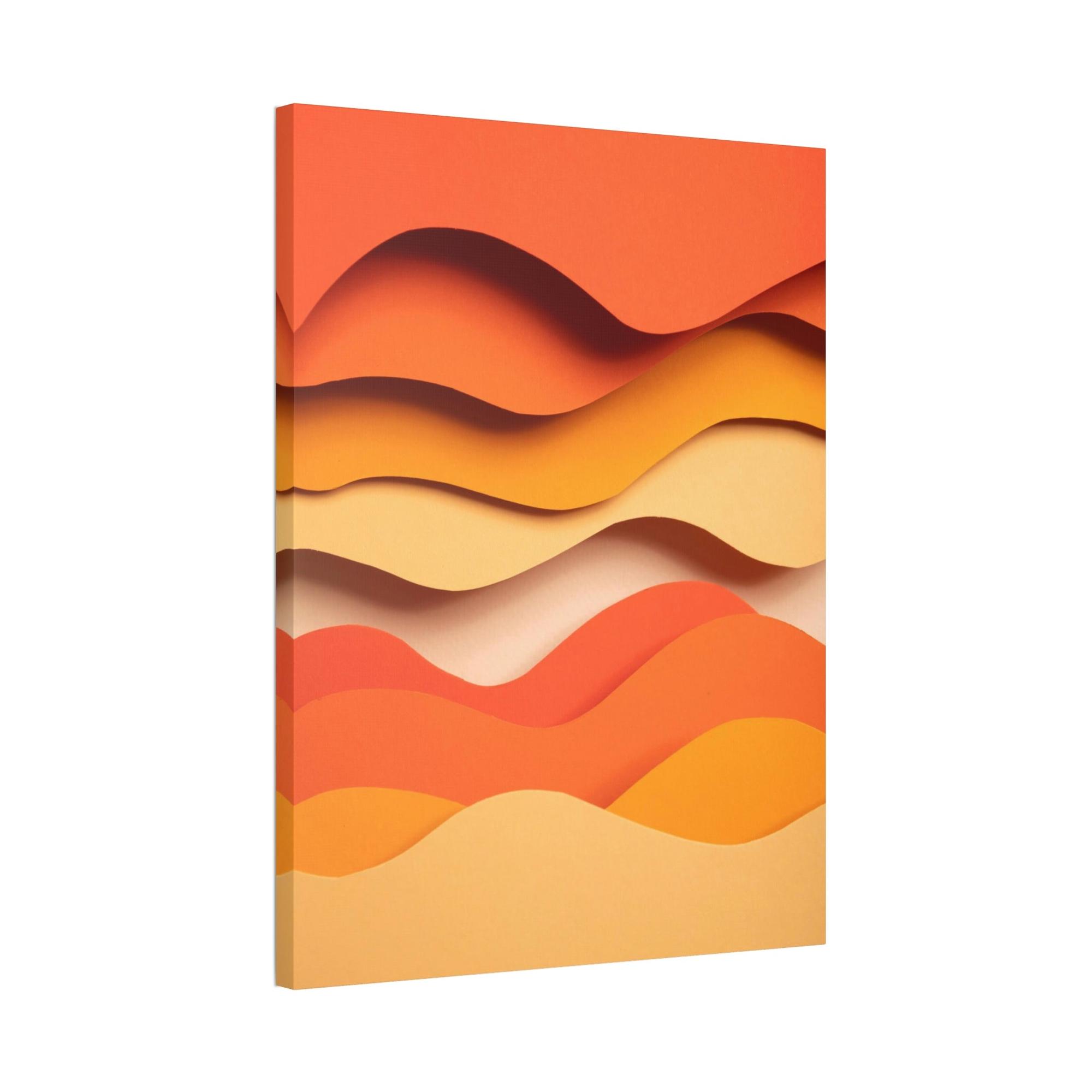 Orange Radiant Rays: Colorful Orange Canvas for Your Living Space