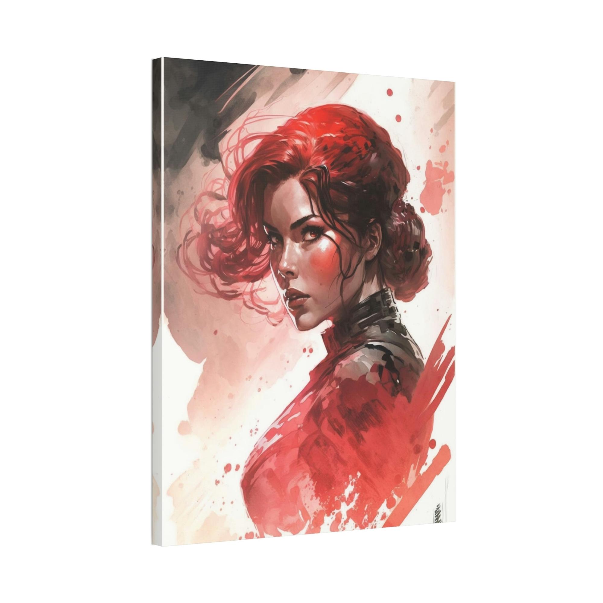 Black Widow The Black Widow: Framed Canvas and Print with Marvel Superhero Art
