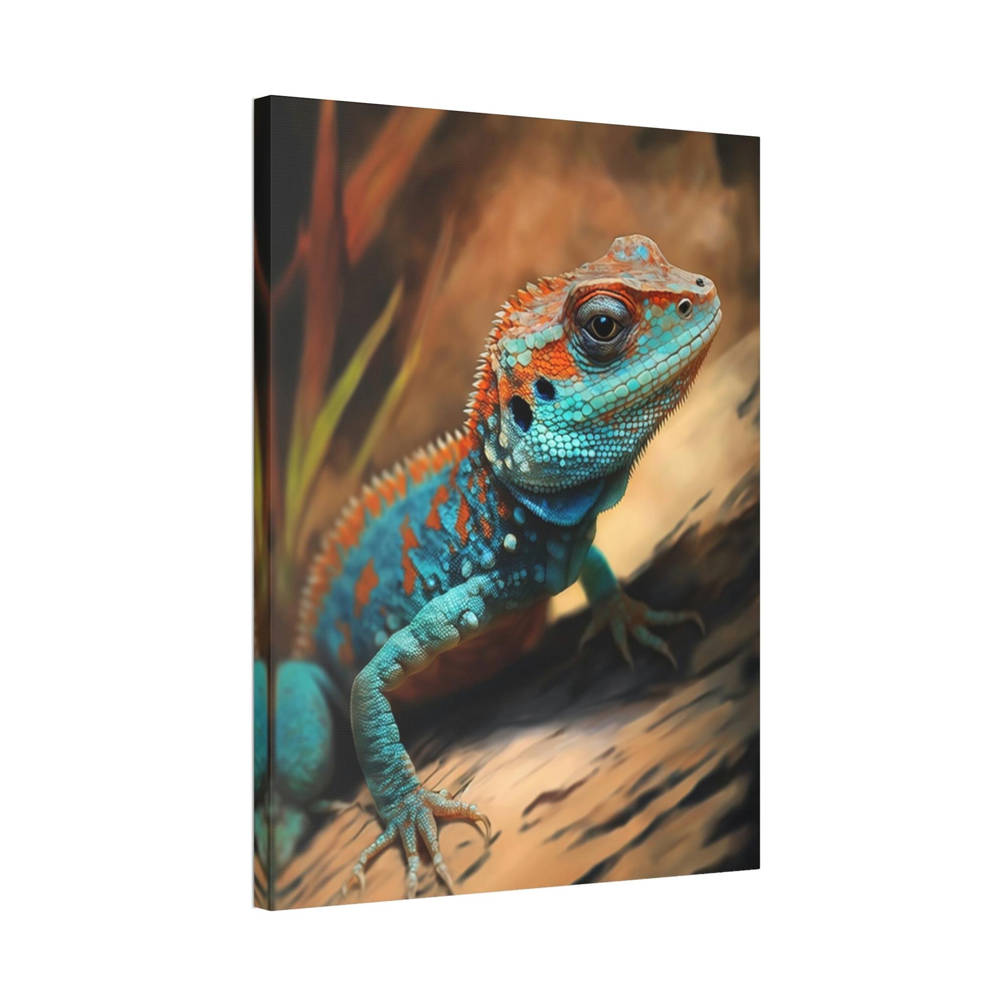 Lizards The Lizard King: Artistic Poster Featuring Regal Reptiles