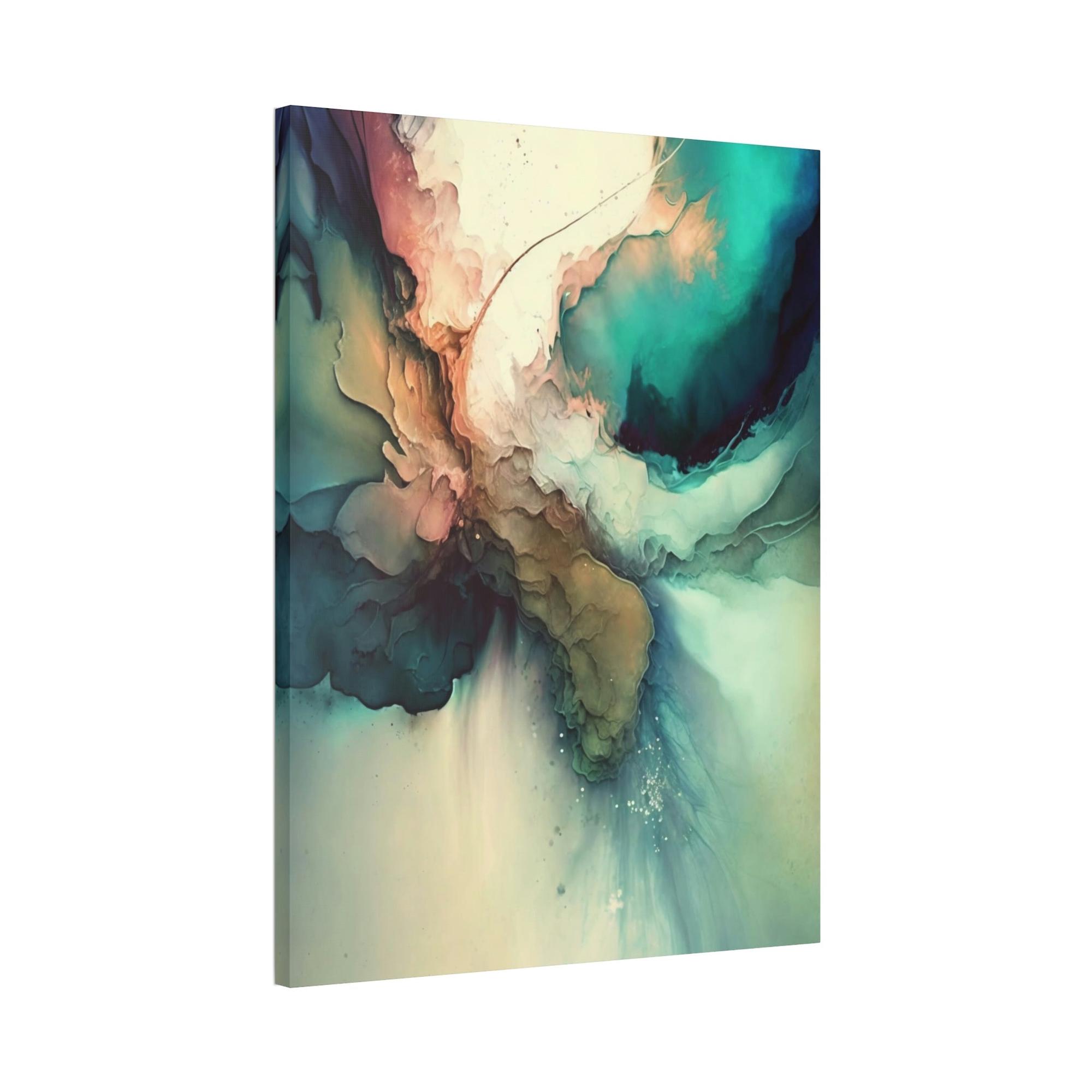 Teal Abstract Art The Depths of Teal: Abstract Creation
