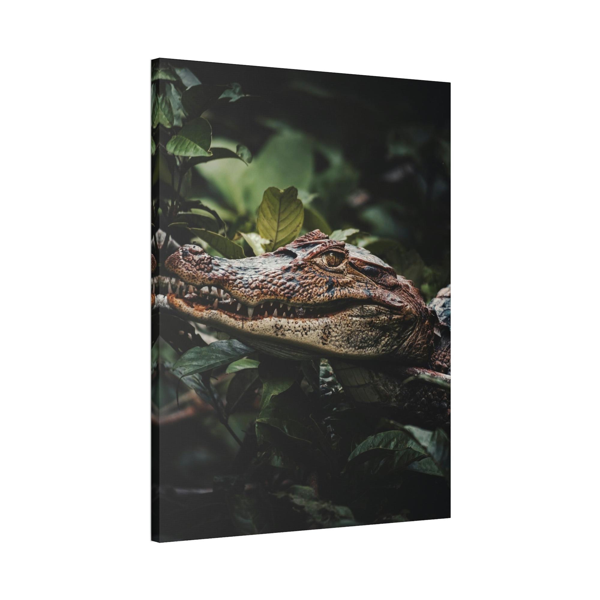 Alligators Jungle King: Alligator Canvas Painting for a Fierce Home Decor