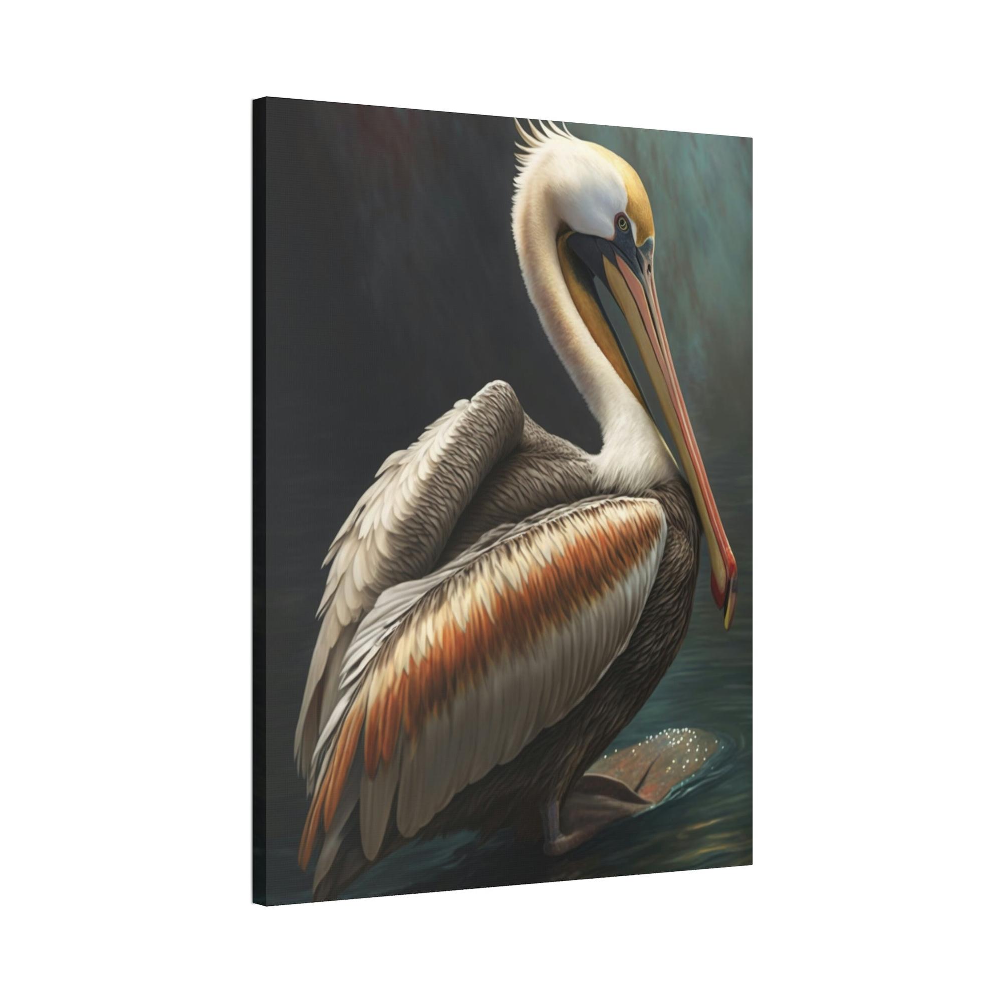 Pelicans Pelican Portrait: An Artistic Canvas Showcase