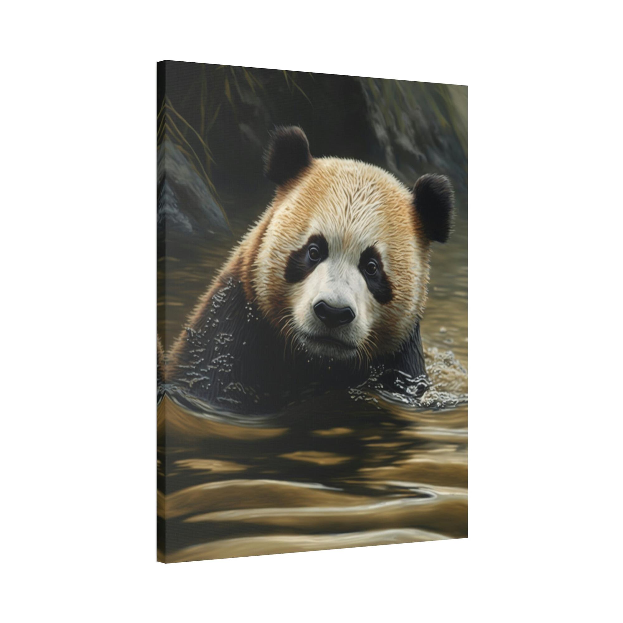 undefined Water Wading Panda: A Serene Scene