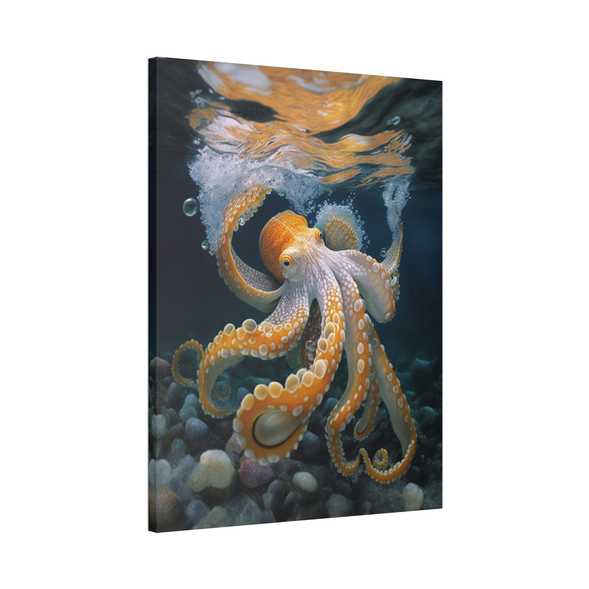Octopuses Octopus Wonderland: A Dreamy and Surreal Painting on Canvas