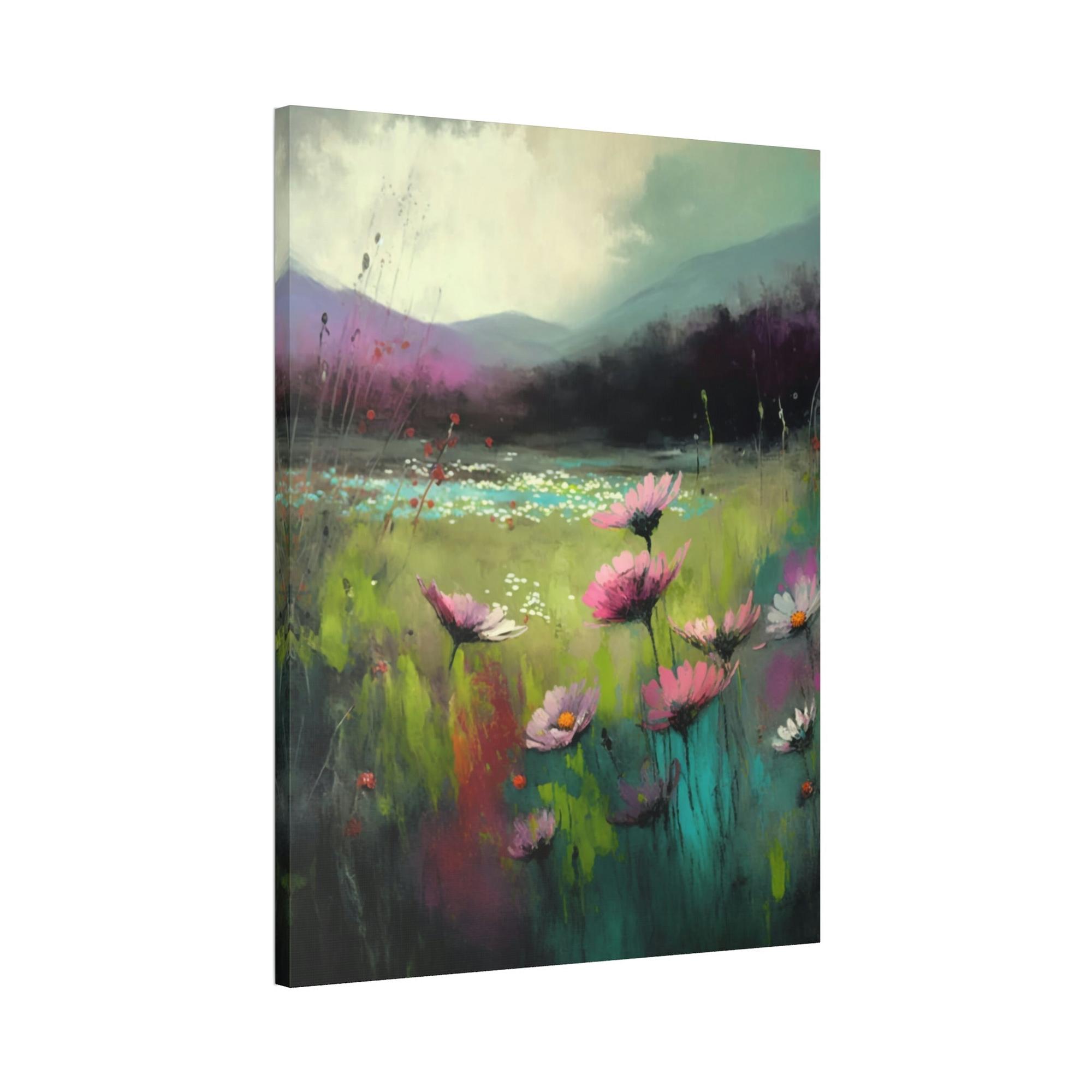 undefined Chromatic Abstraction: A Framed Canvas & Poster Artwork of a Vibrant Landscape