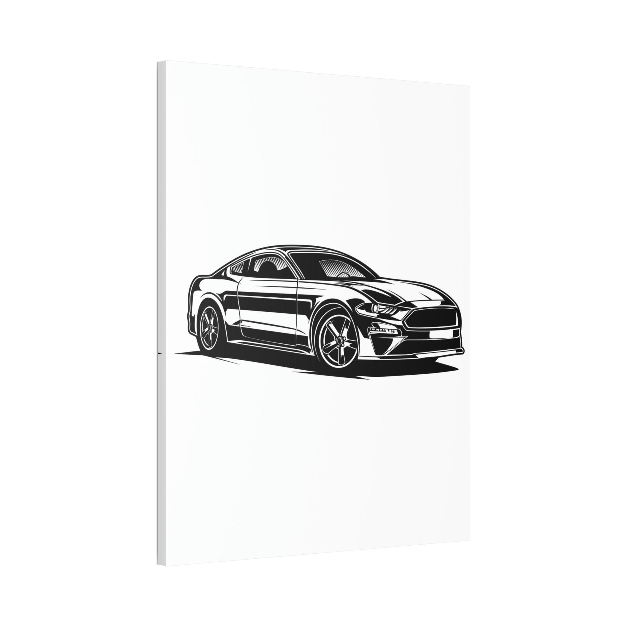 Mustang Speed Demon: Canvas & Poster of a Mustang Sports Car for Automotive Aficionados