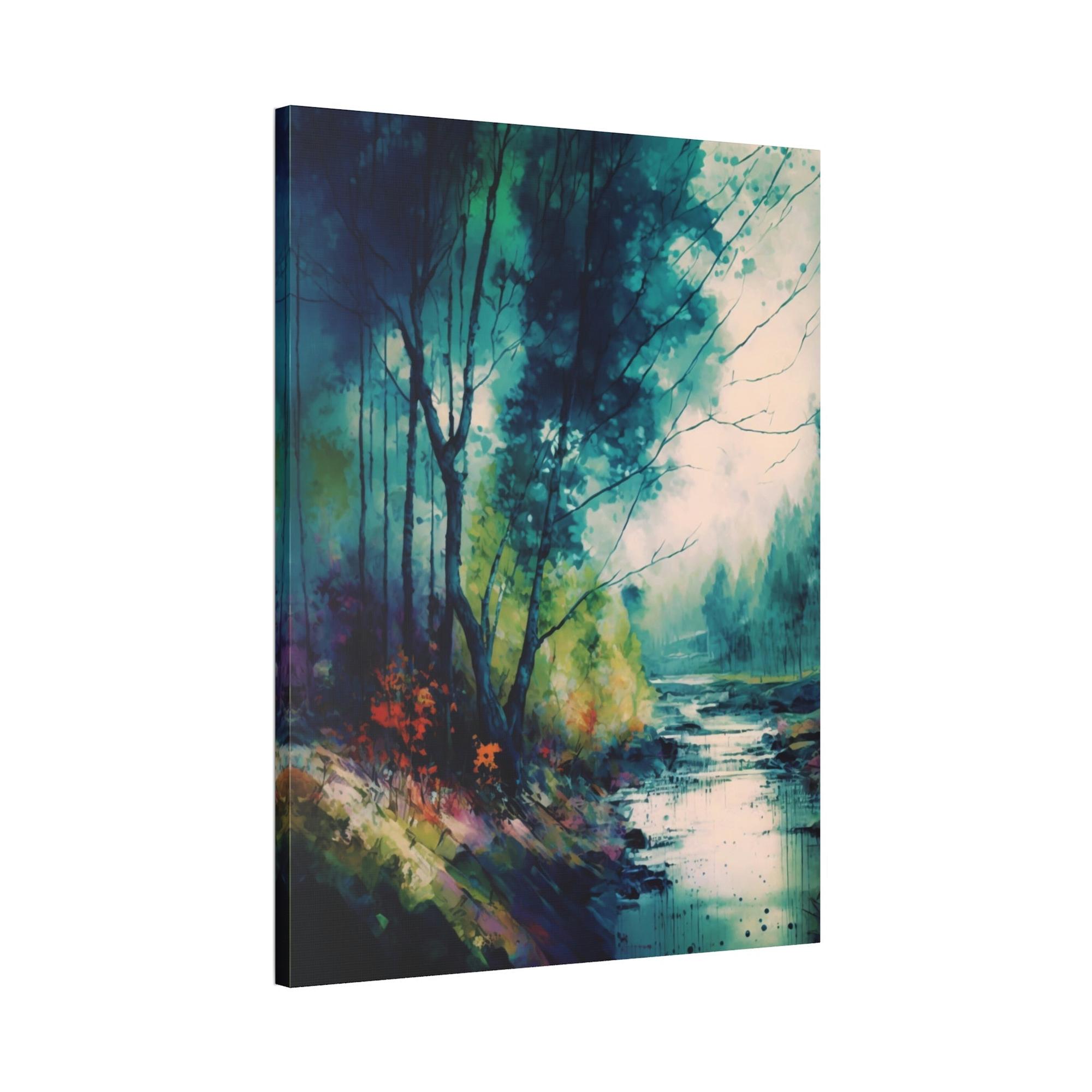 Abstract Landscape Luminous Serenity: A Framed Canvas & Poster Artwork of a Peaceful Abstract Landscape