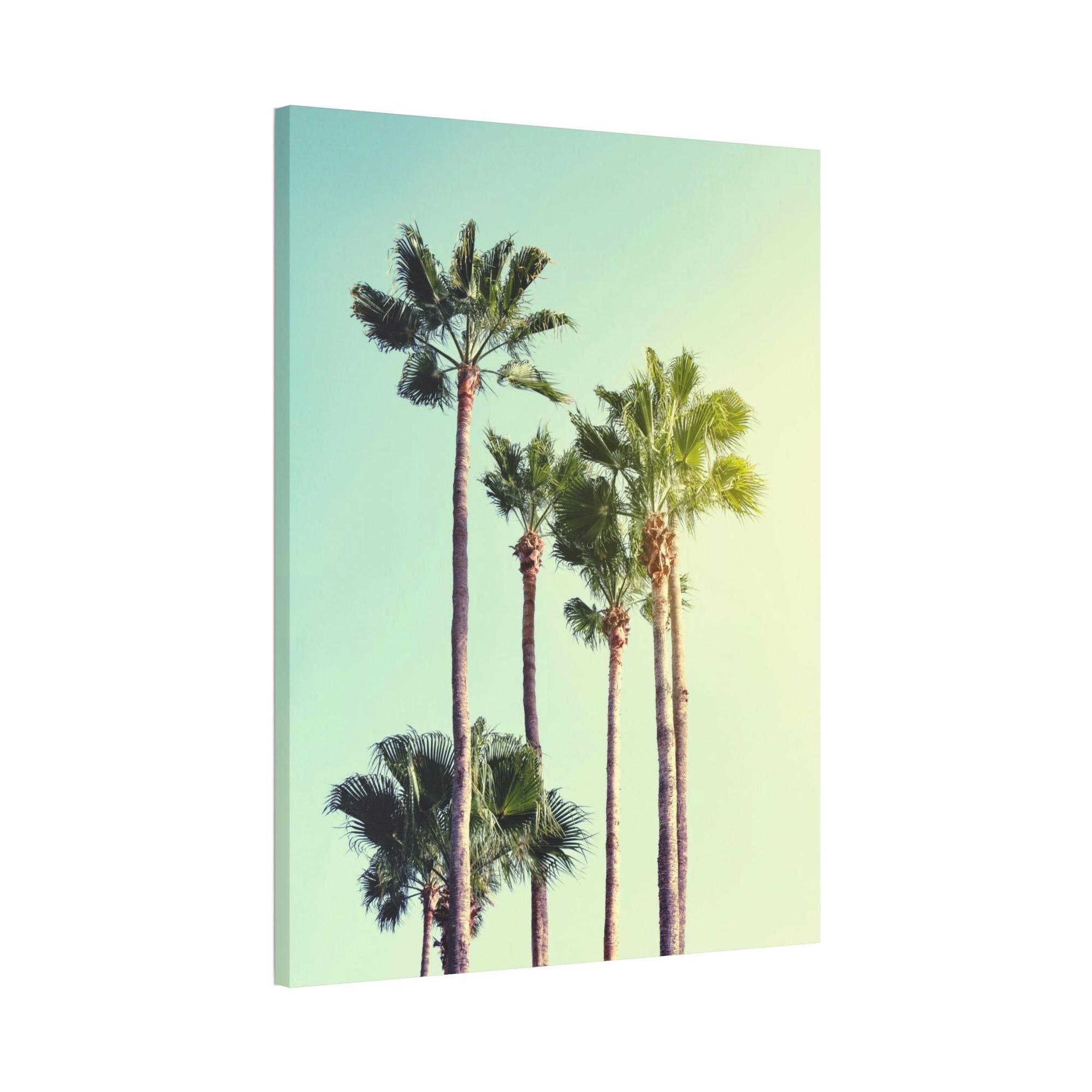 Palm Trees The Palm's Path: A Mesmerizing Wall Art of Palm Trees Lining a Road