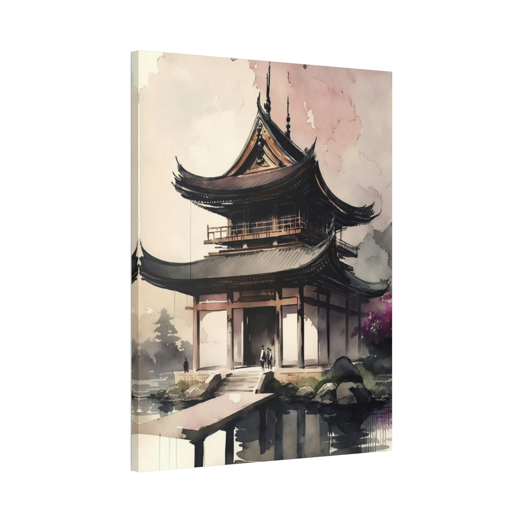 Army The Spirit of Asia: Abstract Art on Natural Canvas & Poster