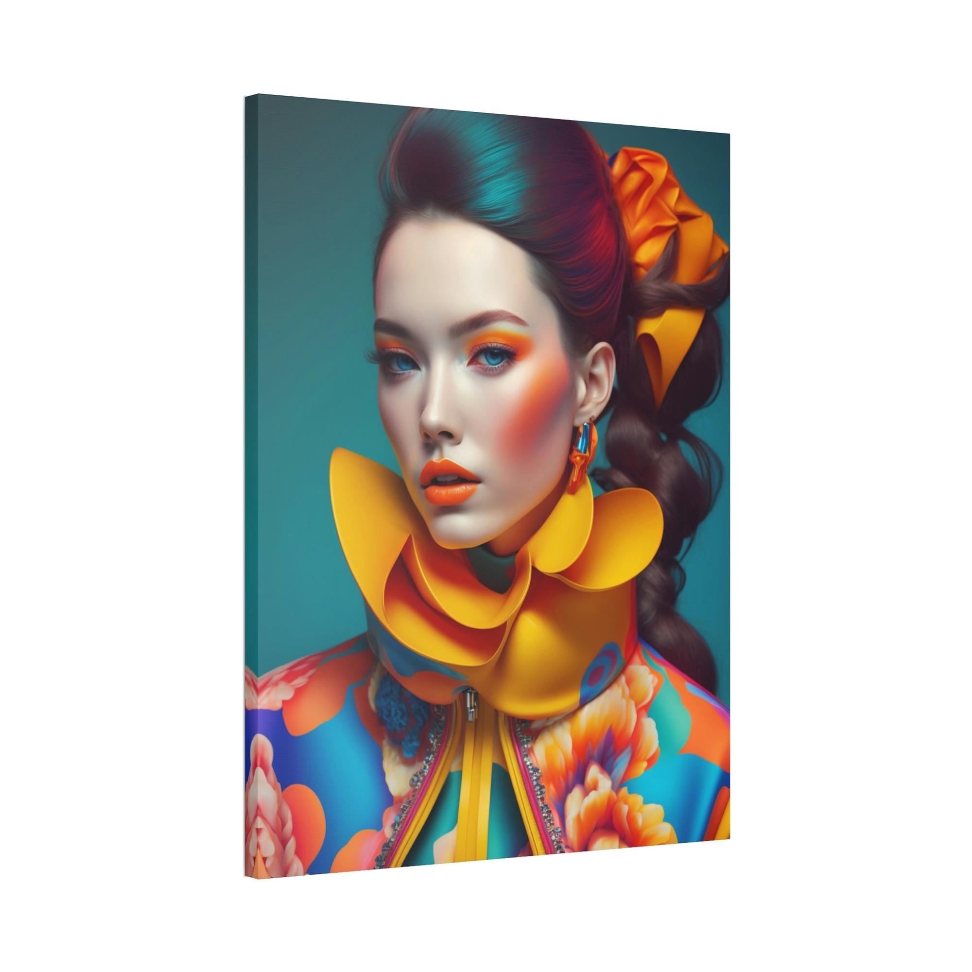 Fashion And Beauty Haute Couture: A Canvas Print of High Fashion and Beauty Trends