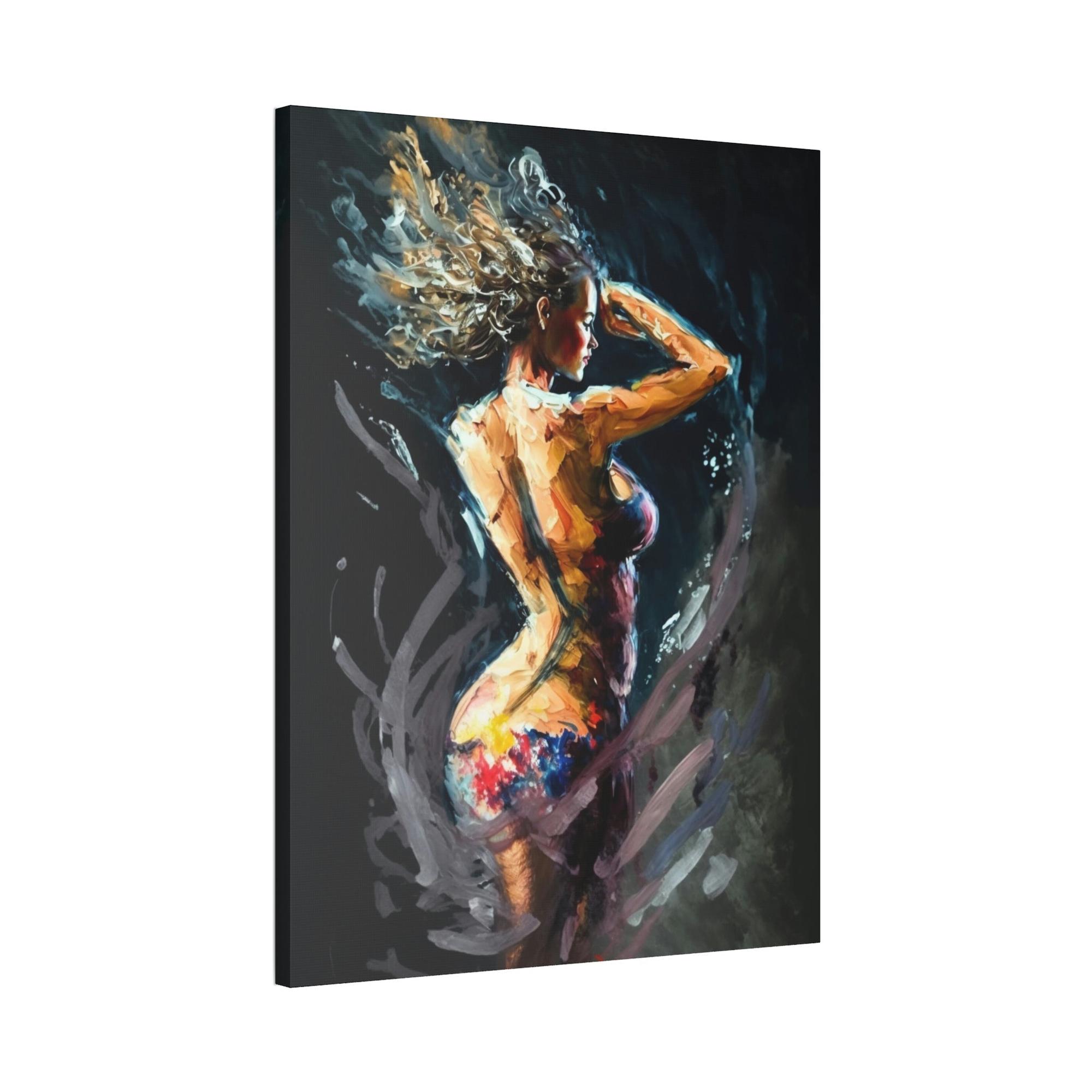 Abstract Figures The Art of Movement: Canvas & Poster Print of Abstract Dance Figures