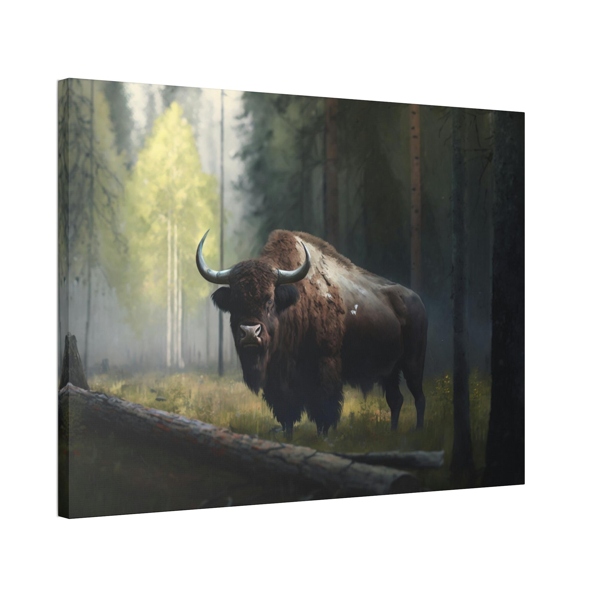Bisons The Bison's Realm: Canvas & Poster Wall Art of Bison Roaming Free in the Wild