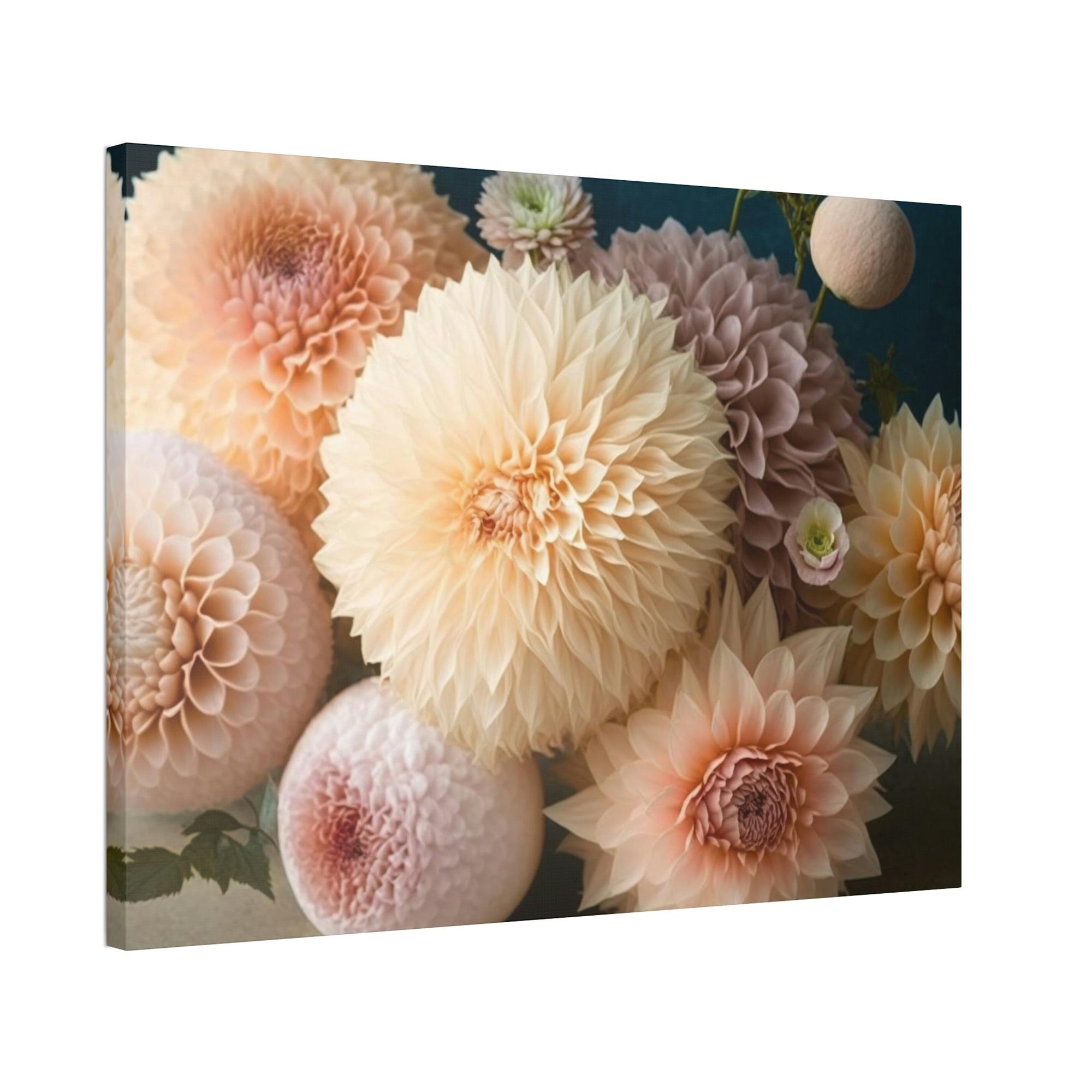 Dahlias Dahlias in Bloom: A Natural Canvas & Poster Print of Stunning Flowers
