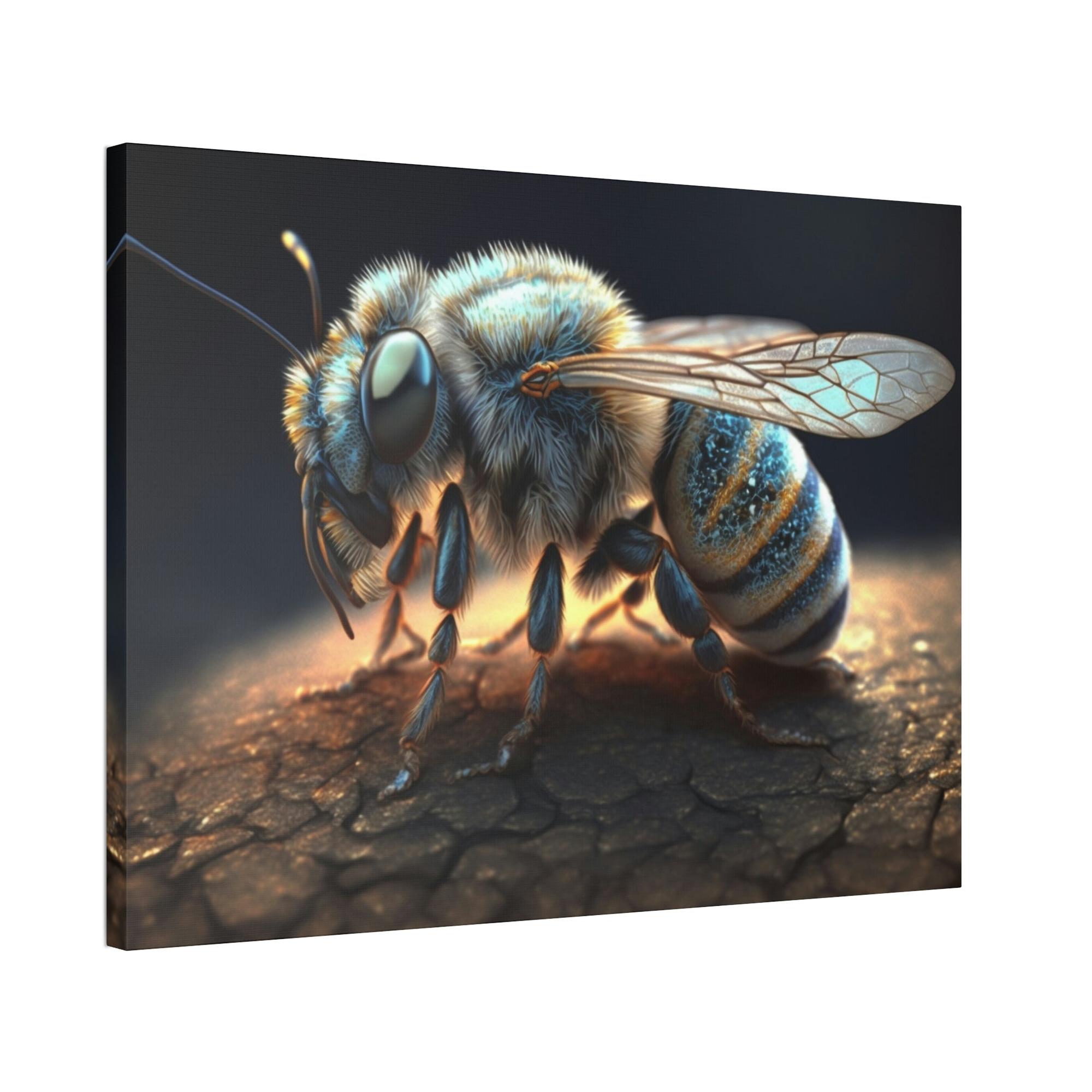Bees Nature's Tiny Miracle: A Poster & Canvas Print of a Bee