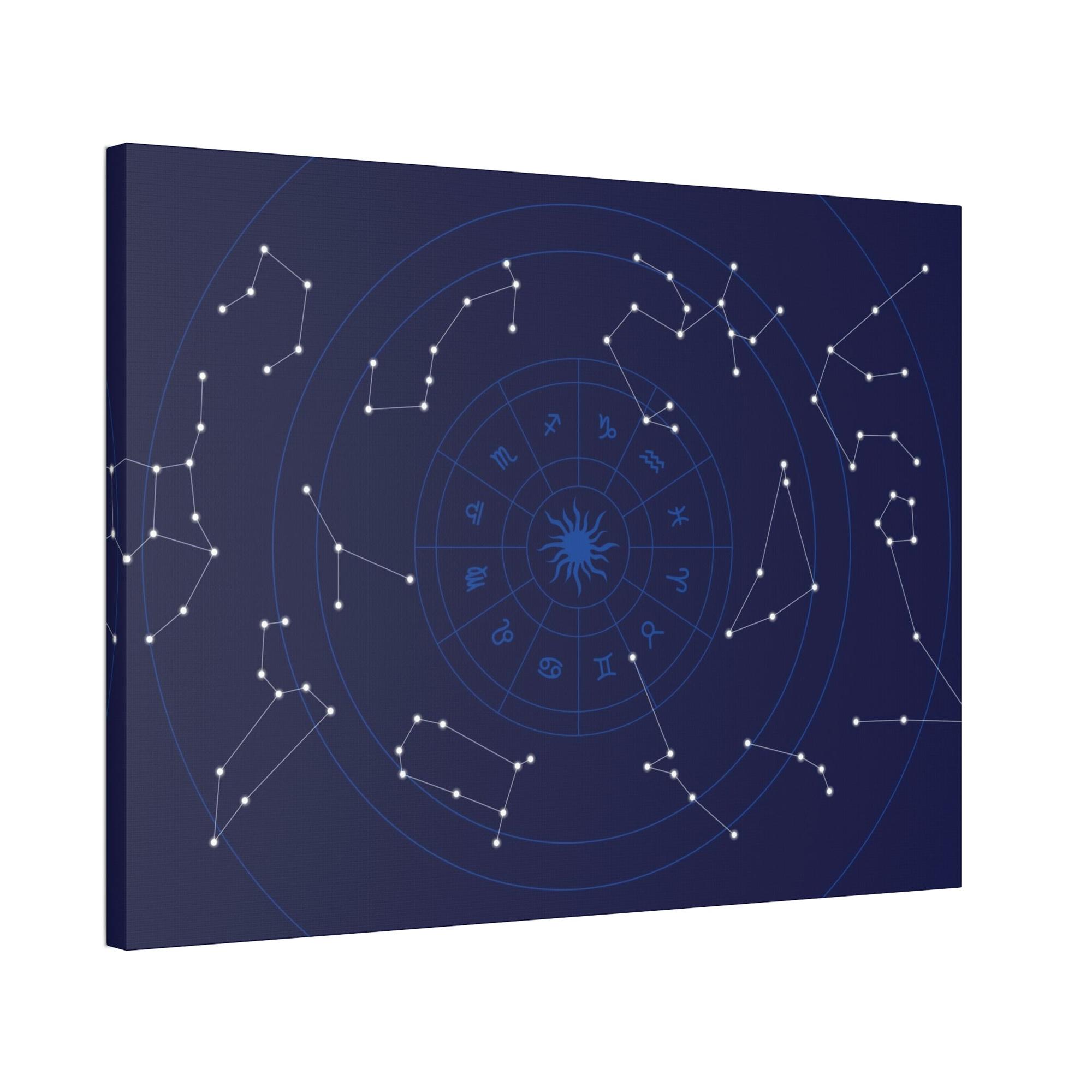 Constellations Starry Night Sky: A Natural Canvas Print of the Constellations