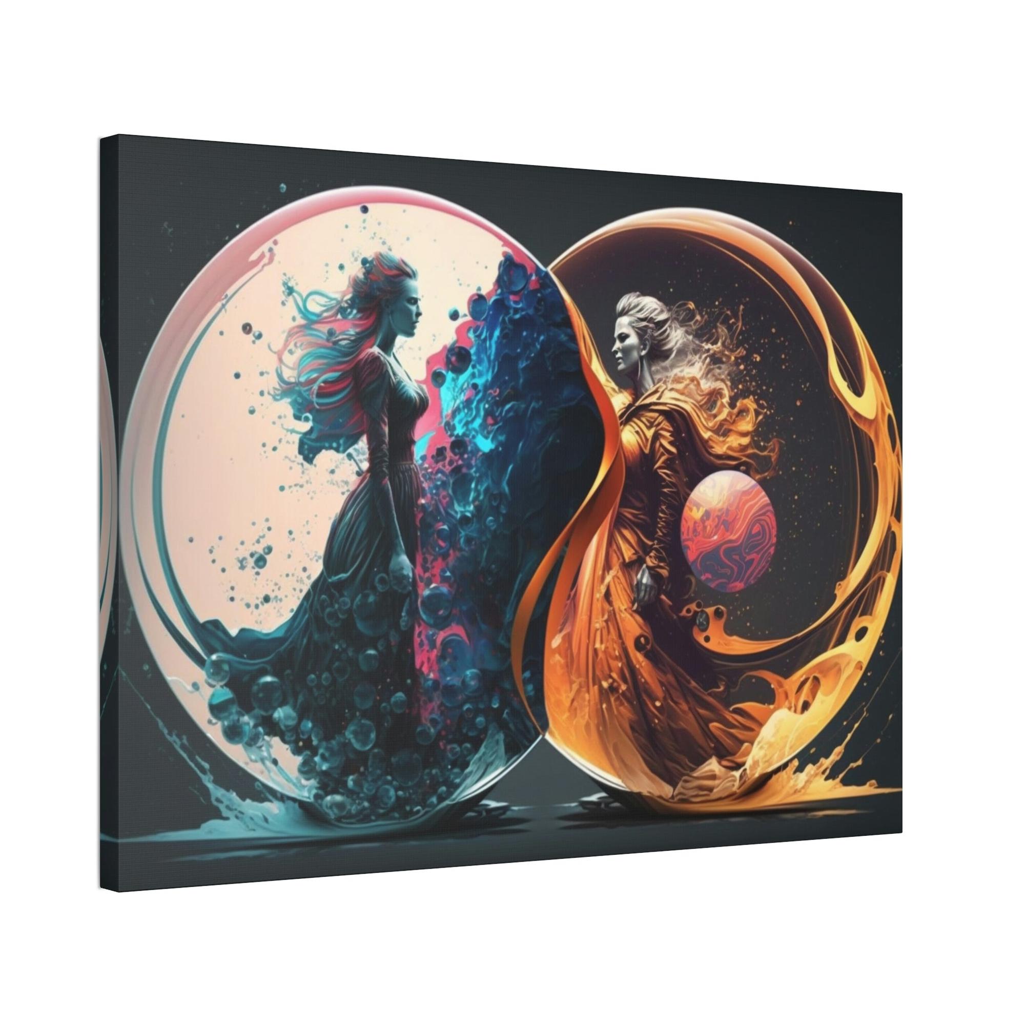 Contemporary The Art of Minimalism: A Natural Canvas Print of Contemporary Art
