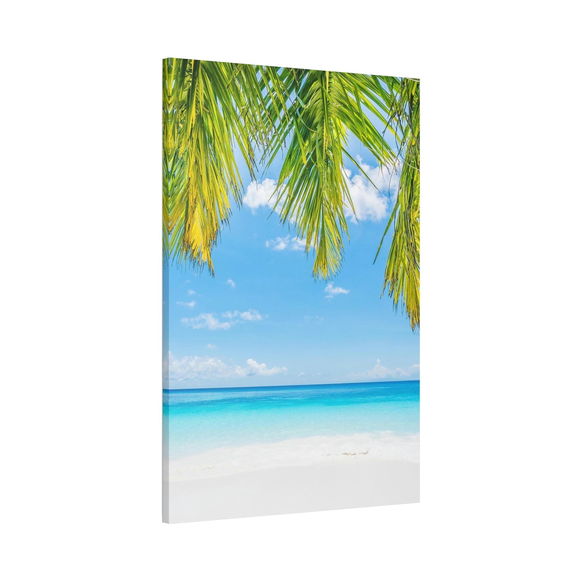 Island Beach Beach Bliss: Wall Art of a Relaxing Island Beach on a Framed Canvas & Poster